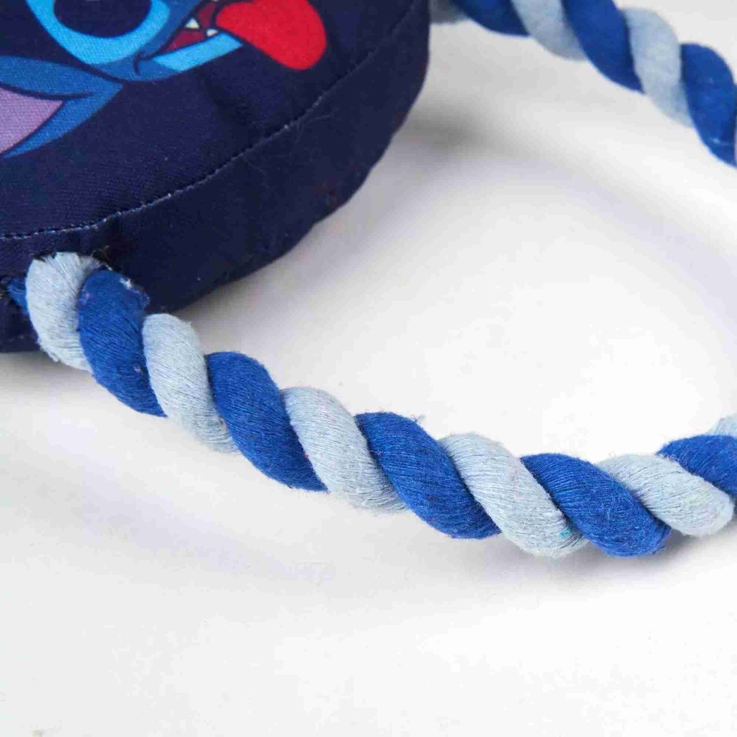 Cerda | Disney Stitch Squeaky Plush and Rope Dog Toy Loop