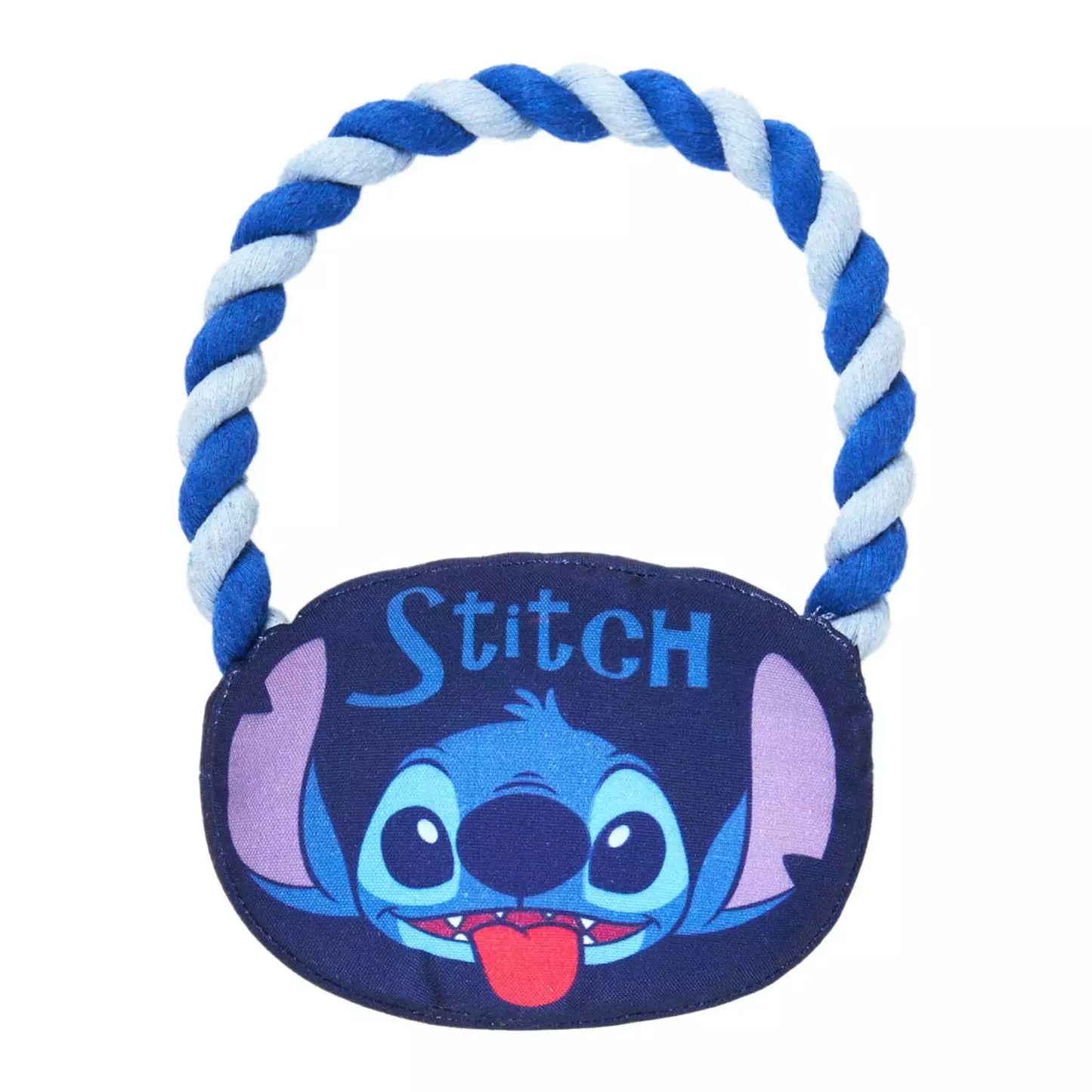 Cerda | Disney Stitch Squeaky Plush and Rope Dog Toy Loop