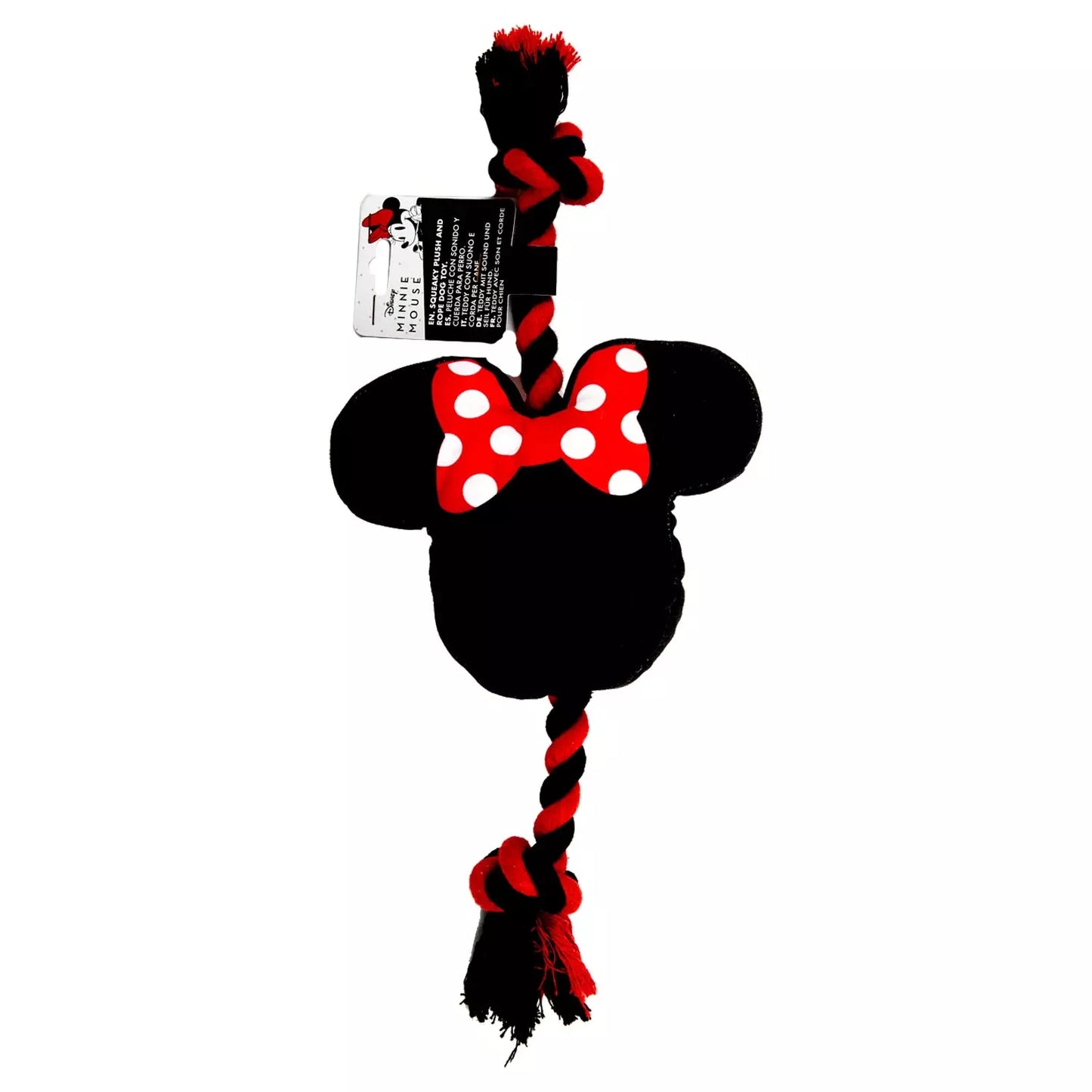 Cerda | Minnie Mouse Squeaky Plush and Rope Dog Toy Ends