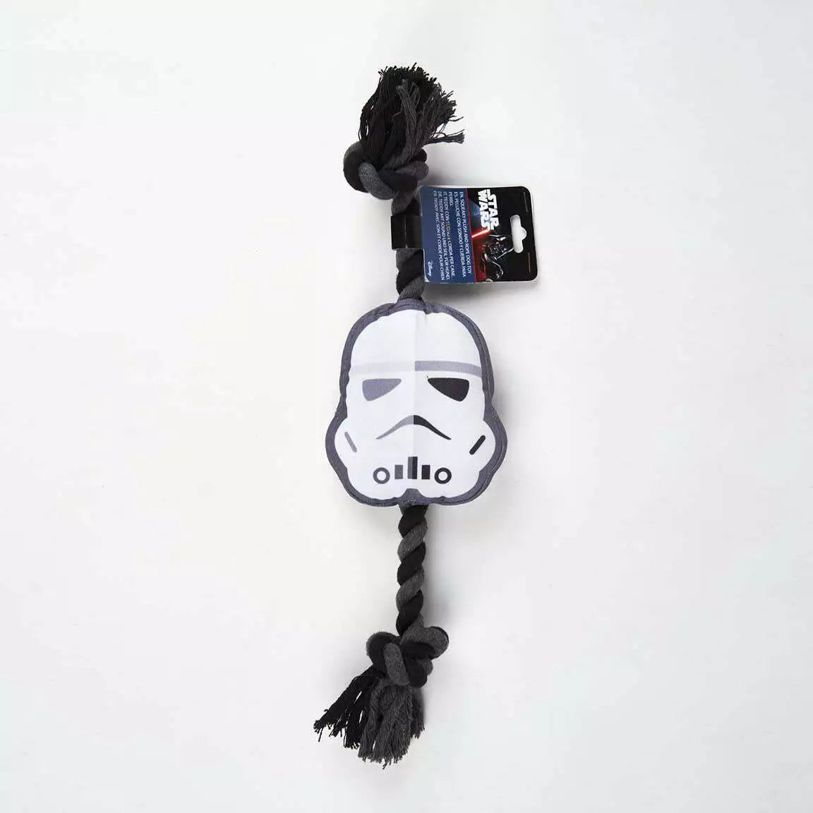 Cerda | Star Wars Storm Trooper Squeaky Plush and Rope Dog Toy Ends