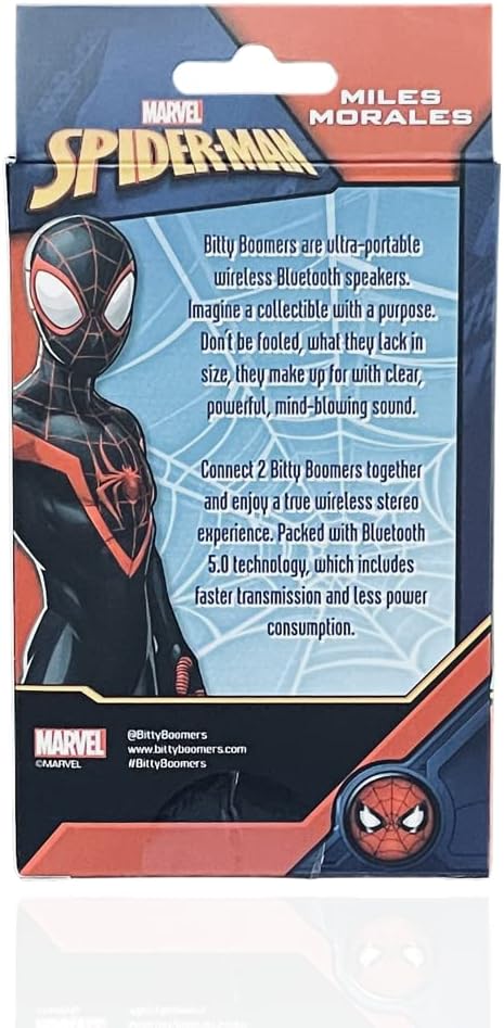 Bitty Boomers | Marvel Spiderman Miles Morales Bitty Boomer Mini Bluetooth Speaker