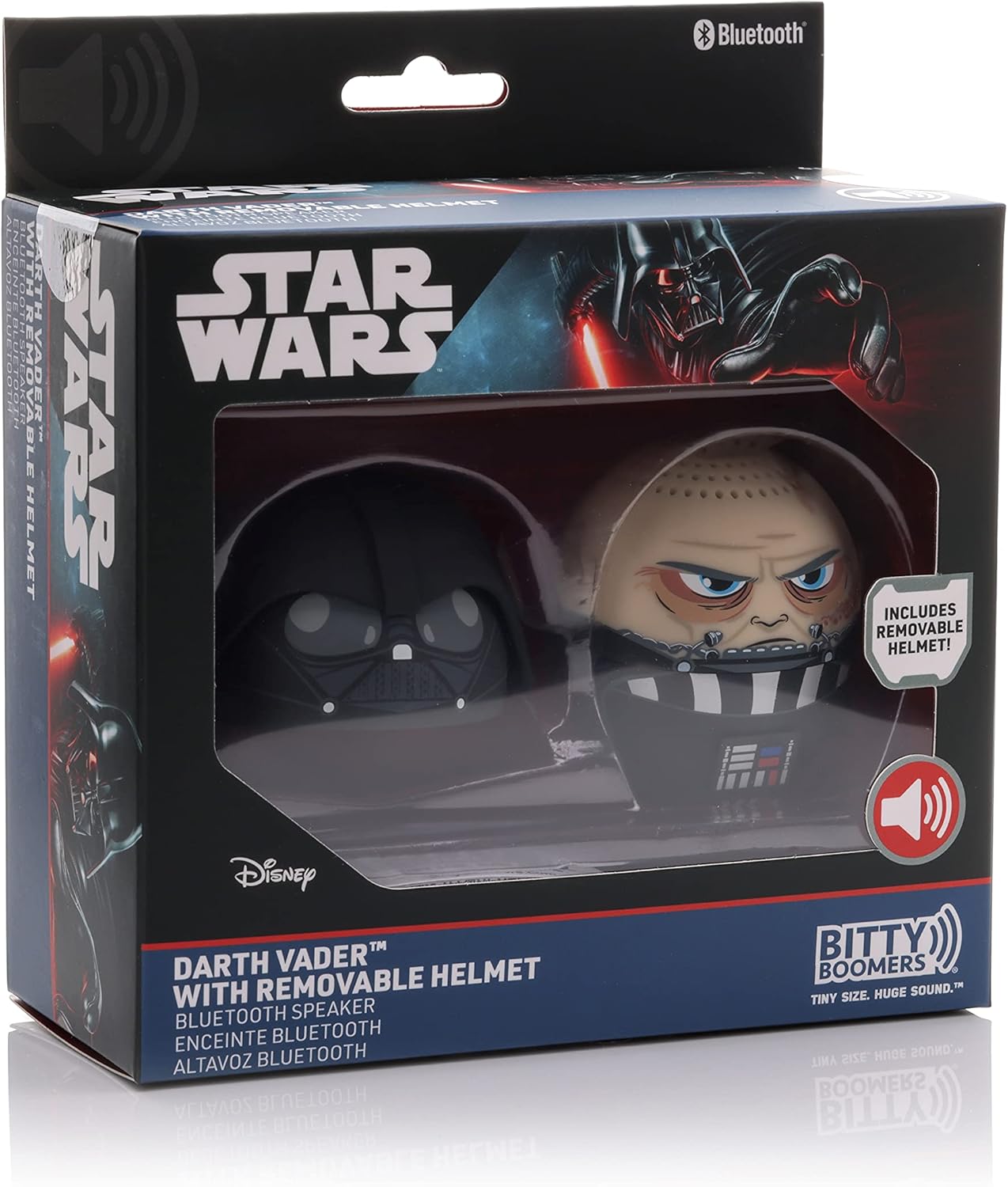 Bitty Boomers | Star Wars Darth Vader with Removeable Helmet Bitty Boomer Mini Bluetooth Speaker