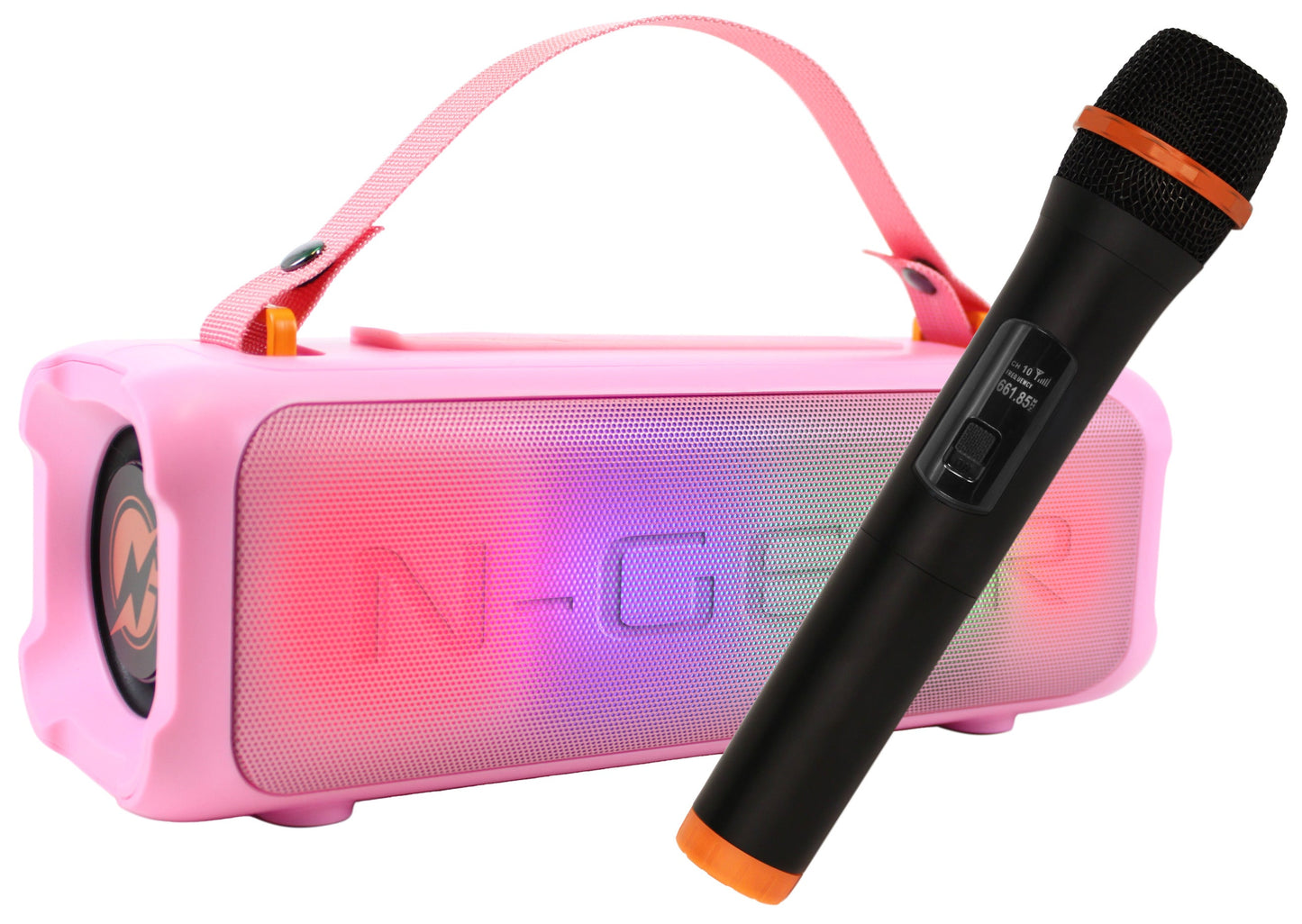 N-Gear | Blazooka 703P Bluetooth Speaker Karaoke Set Party Box with Microphone Pink
