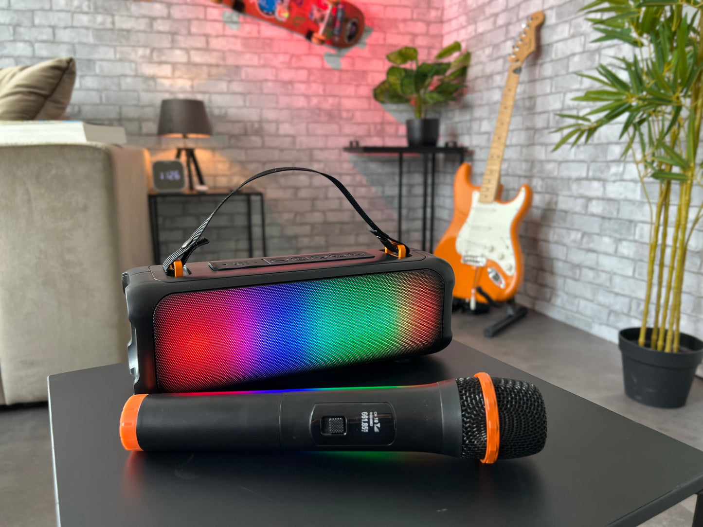 N-Gear | Blazooka 703B Bluetooth Speaker Karaoke Set Party Box with Microphone Black