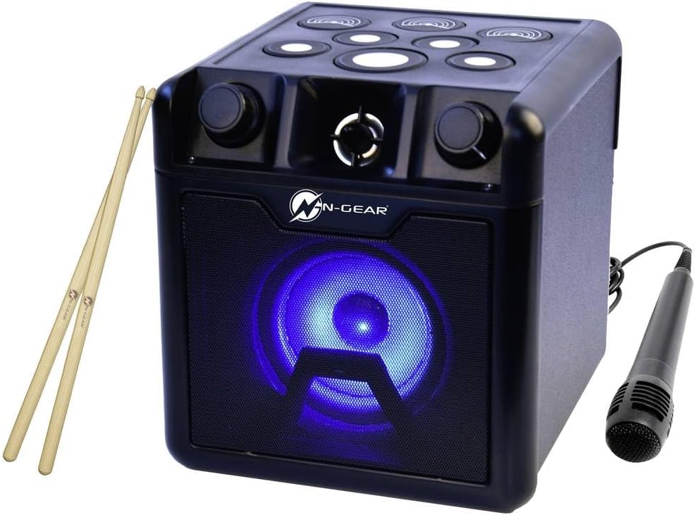 N-Gear | Block Drum Bluetooth Speaker with Drum Pads and LED Lighting