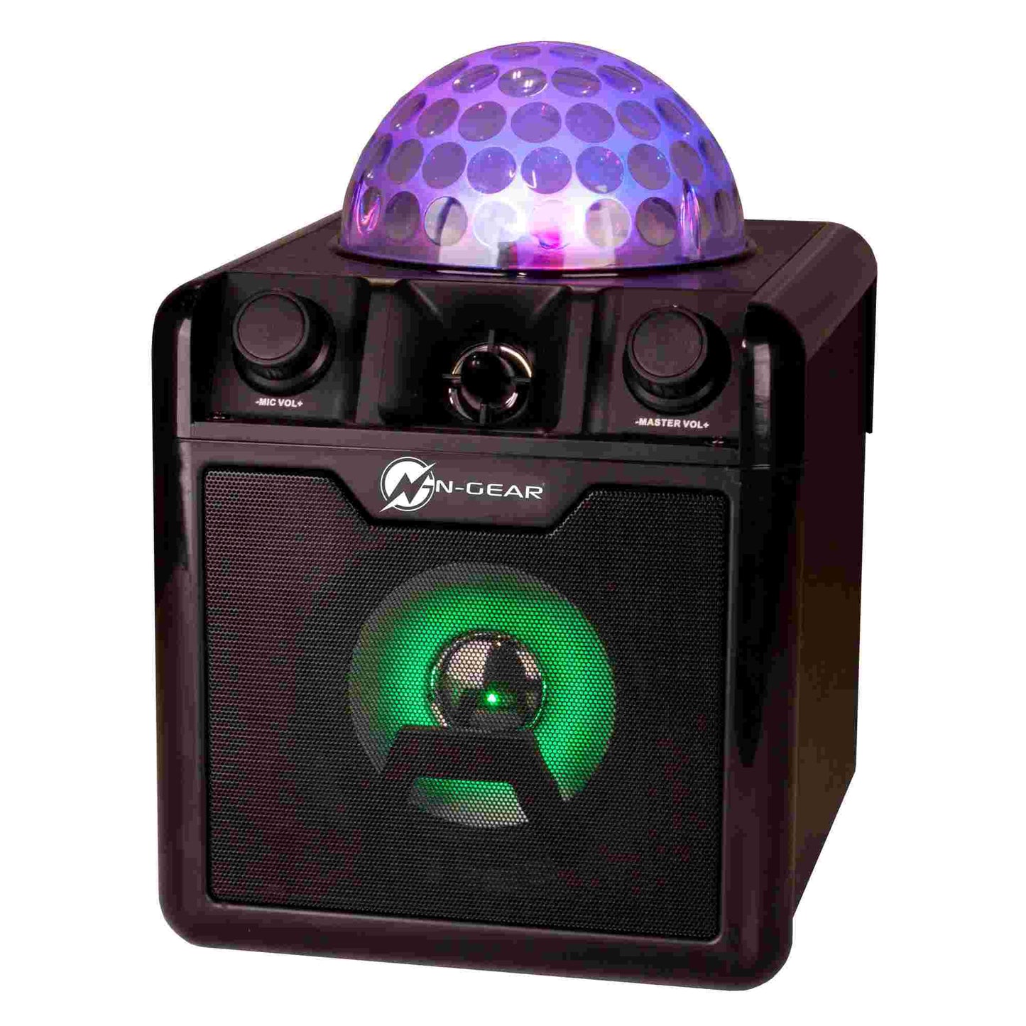 N-Gear | Disco Block 410 Bluetooth Speaker Karaoke Set Party Box with Lighting & 2 Microphones Black
