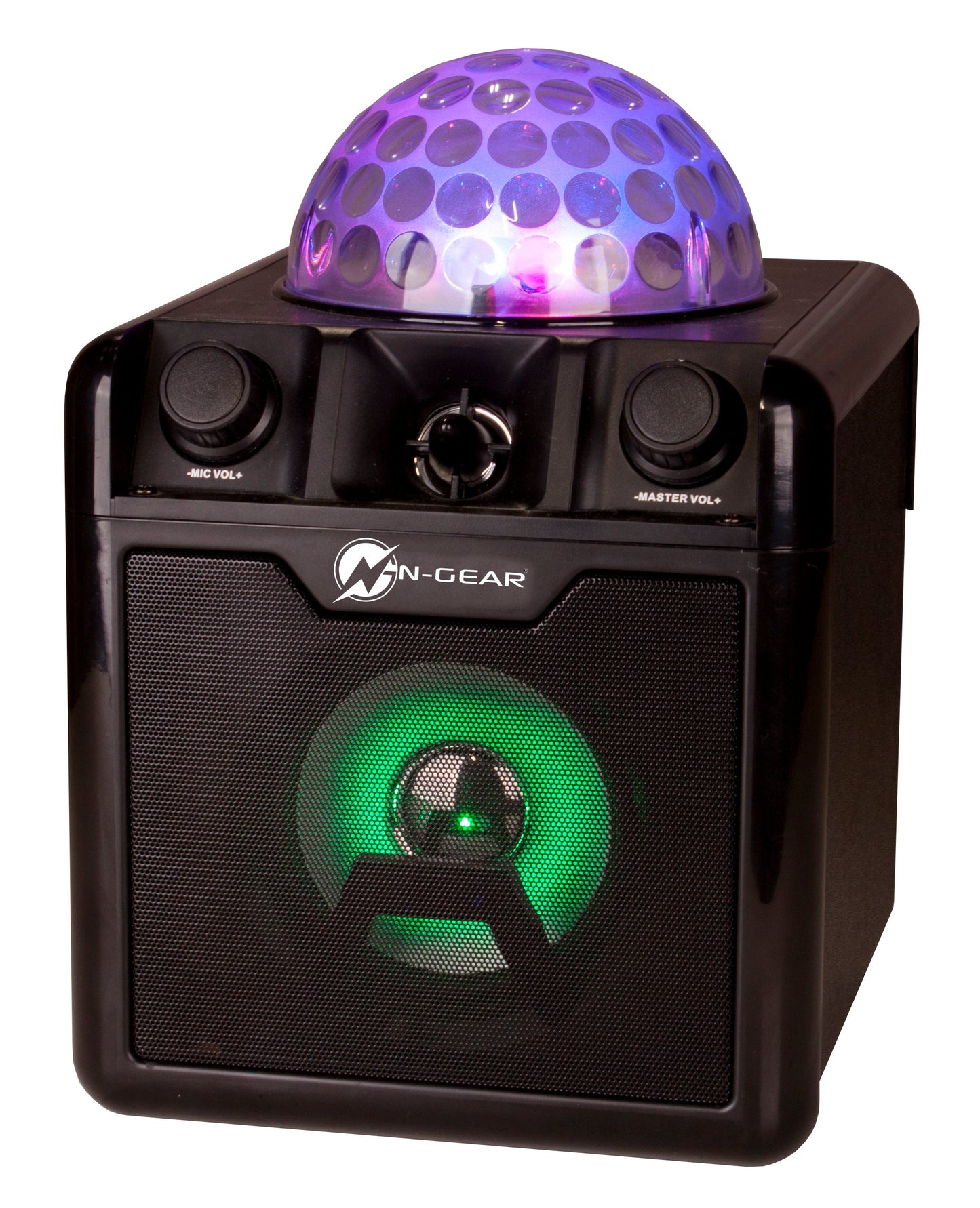 N-Gear | Disco Block 410 Bluetooth Speaker Karaoke Set Party Box with Lighting & 2 Microphones Black