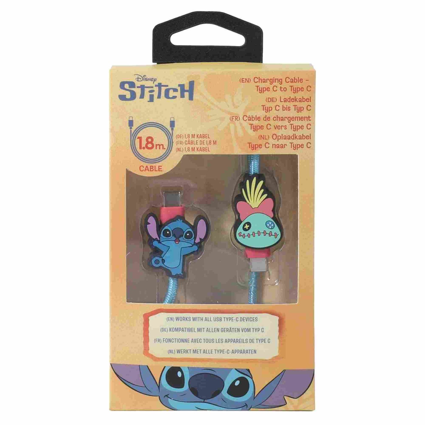 Quest | Stitch 6ft Type-C Braided Molded Charging Cable Scrump Yay
