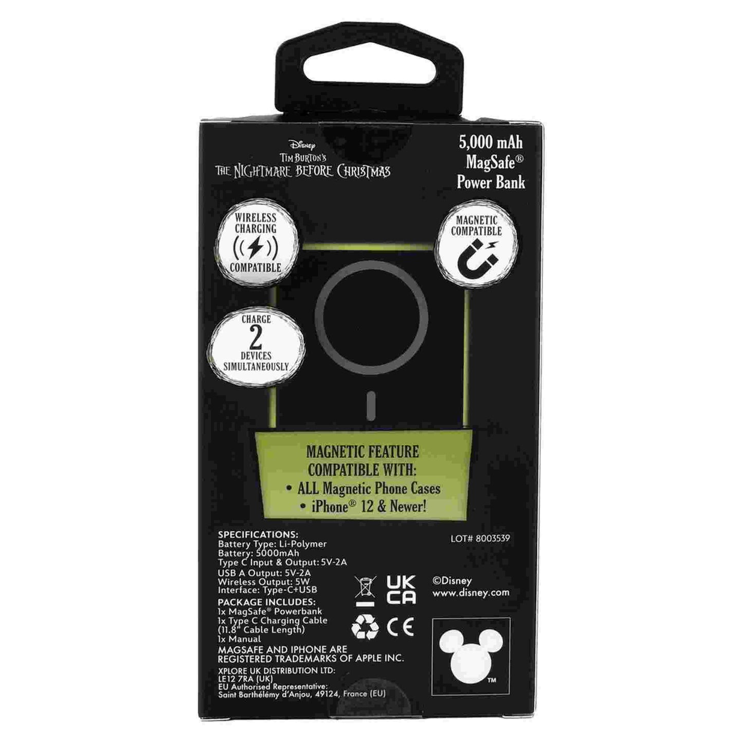 Quest | Nightmare Before Christmas 5000Mah Magnetic Power Bank Classic Jack Web