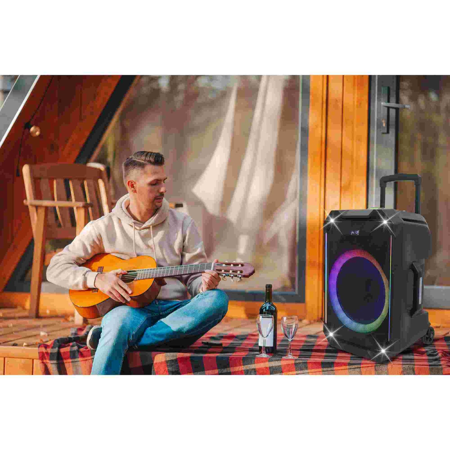 N-Gear | The Flash 1240 12 Inch Speaker Karaoke with Disco Light And Microphone