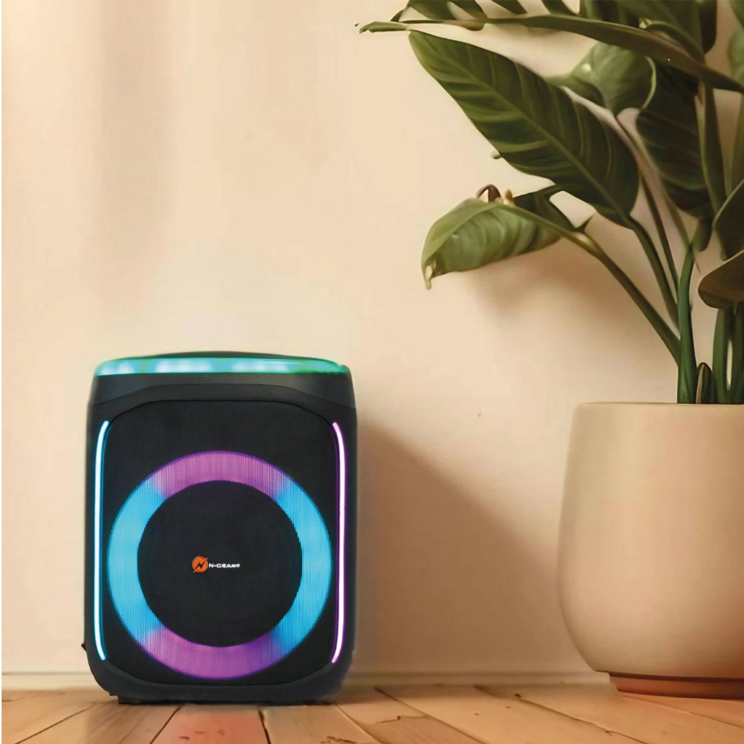 N-Gear | Flash Banger 606 Karaoke Set Bluetooth Speaker Party Box with Wireless Microphone Black