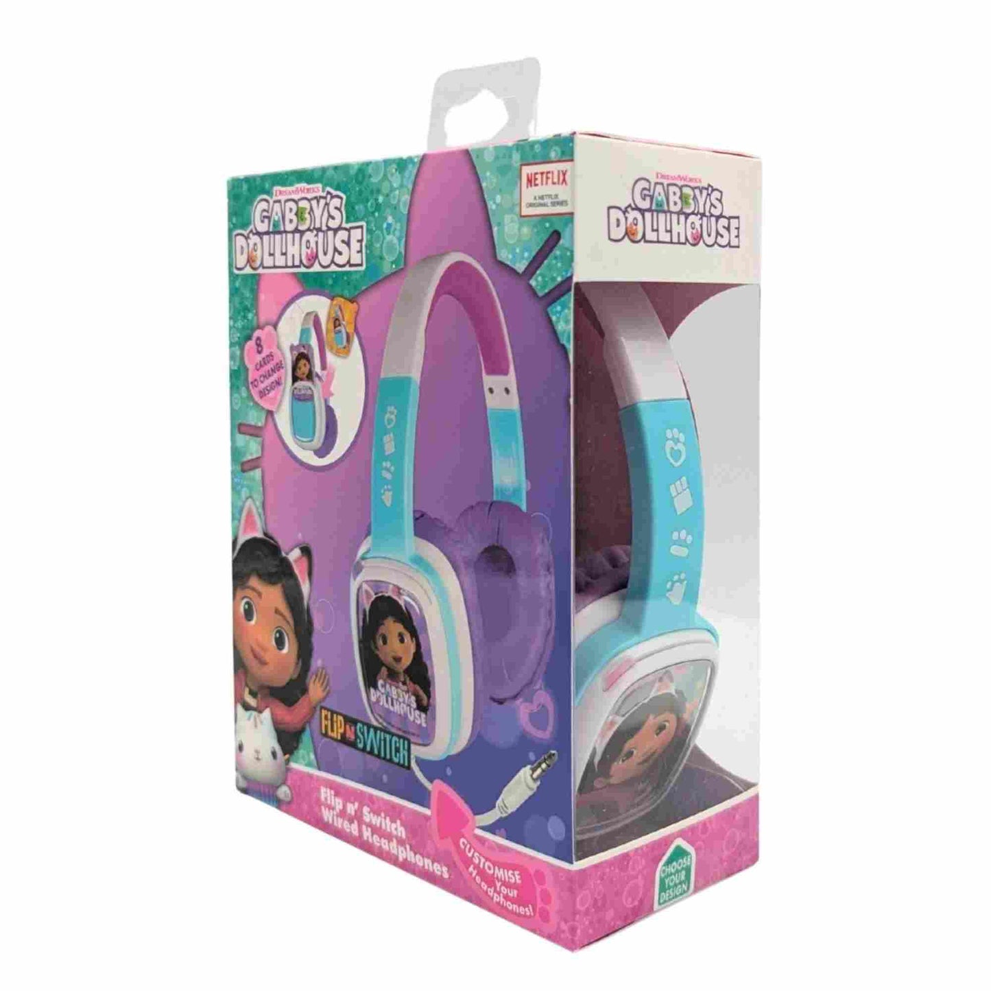 Lazerbuilt | Gabby’s Dollhouse Wired Flip 'n' Switch Headphones