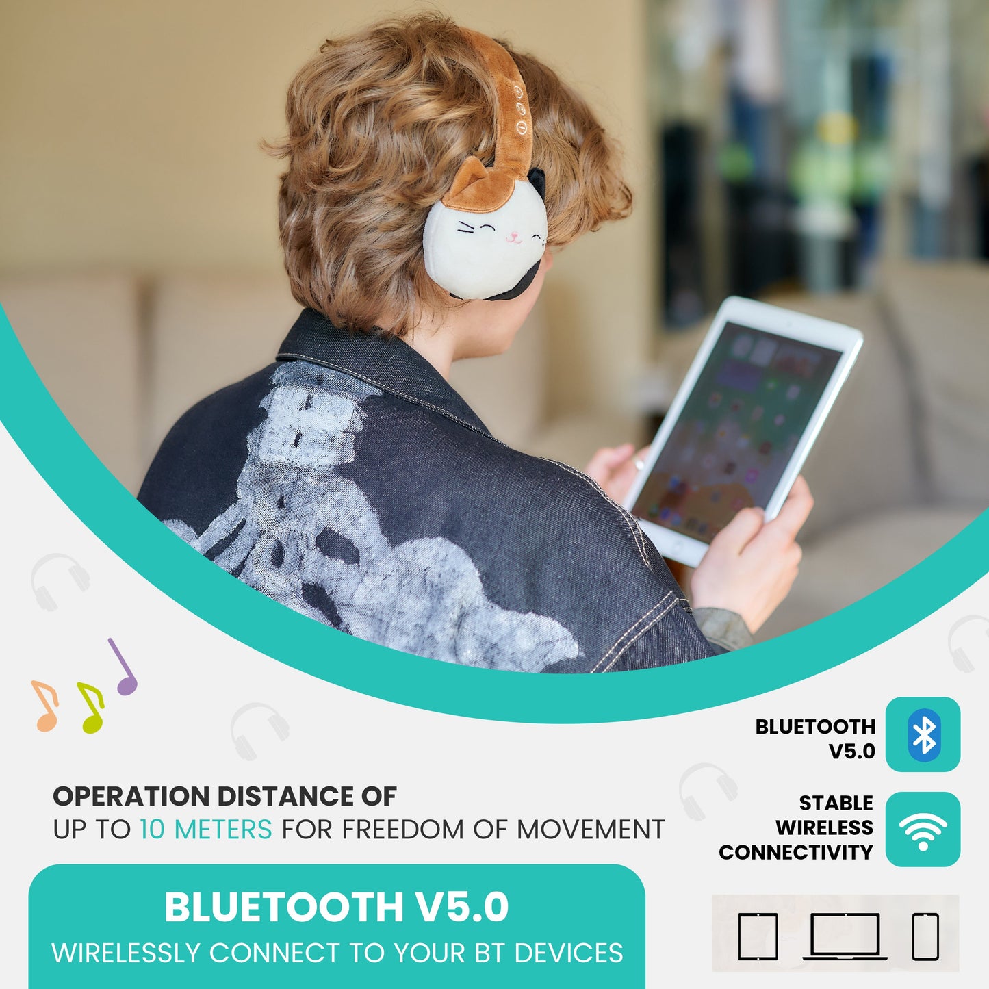 Lazerbuilt | Squishmallows Cam Plush Bluetooth Headphones