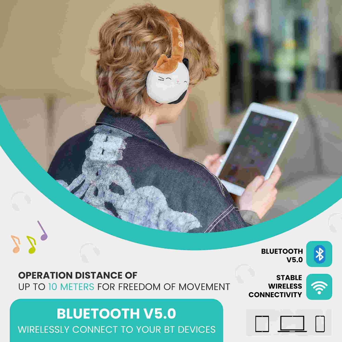Lazerbuilt | Squishmallows Cam Plush Bluetooth Headphones