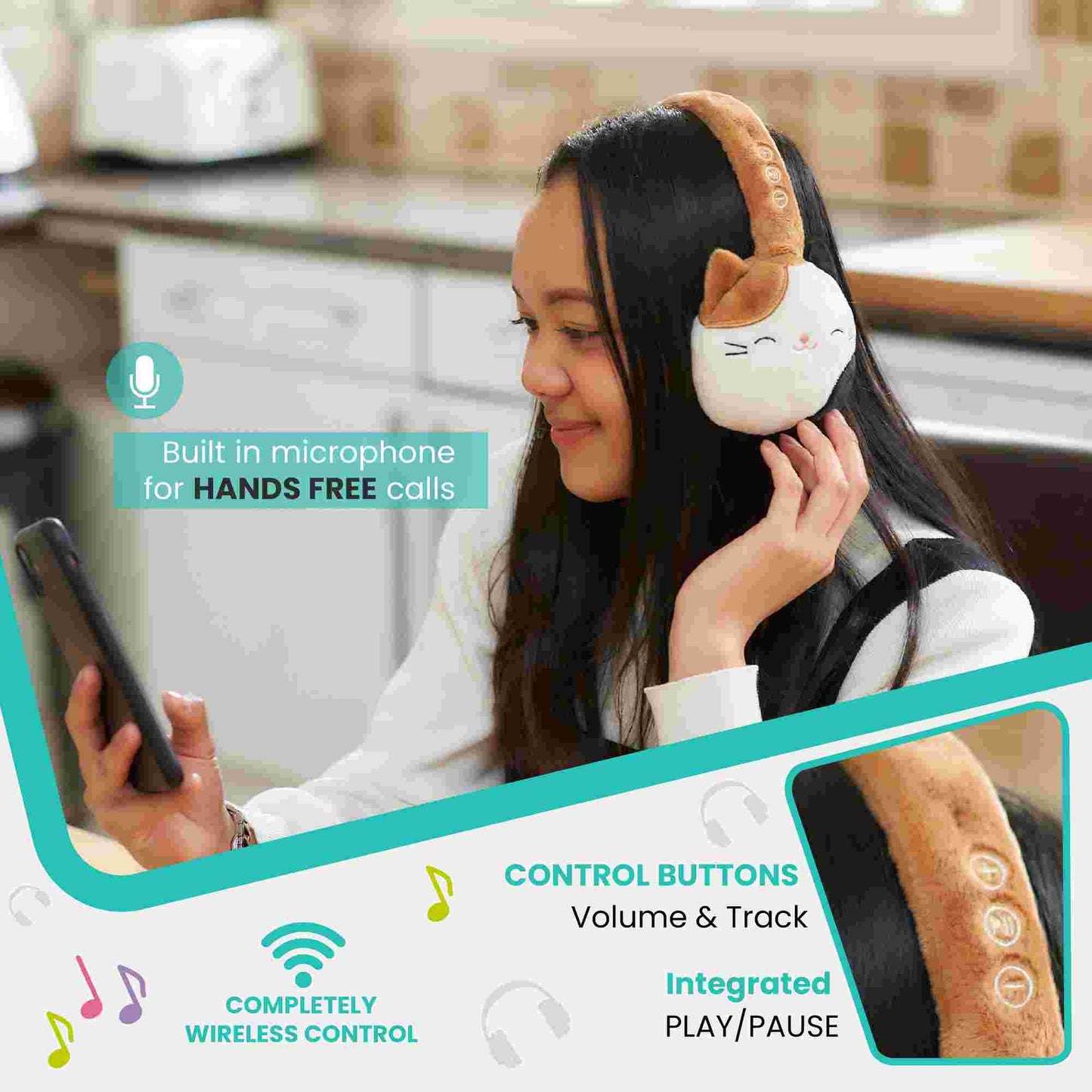 Lazerbuilt | Squishmallows Cam Plush Bluetooth Headphones
