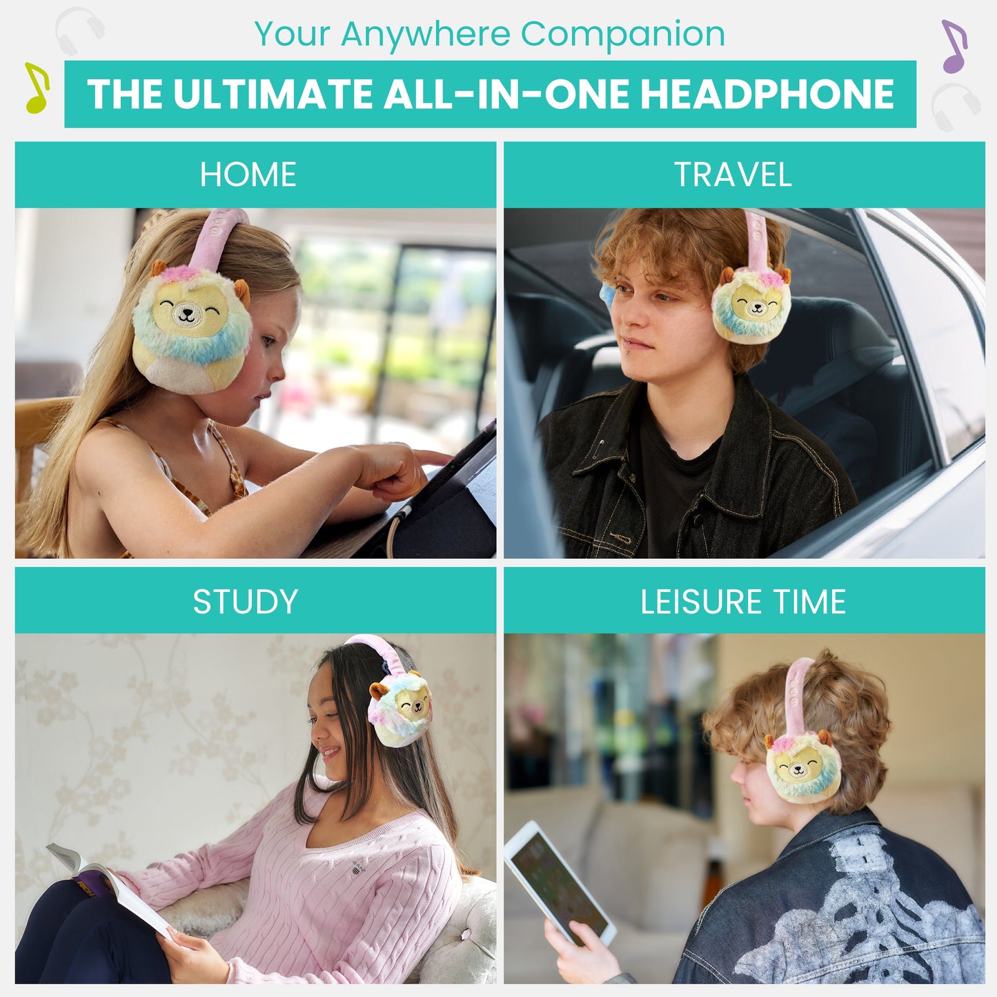 Lazerbuilt | Squishmallows Leonard Plush Bluetooth Headphones