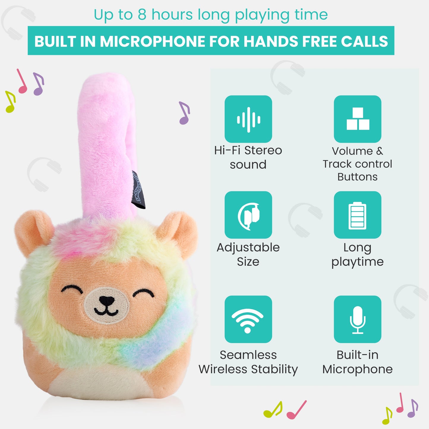 Lazerbuilt | Squishmallows Leonard Plush Bluetooth Headphones