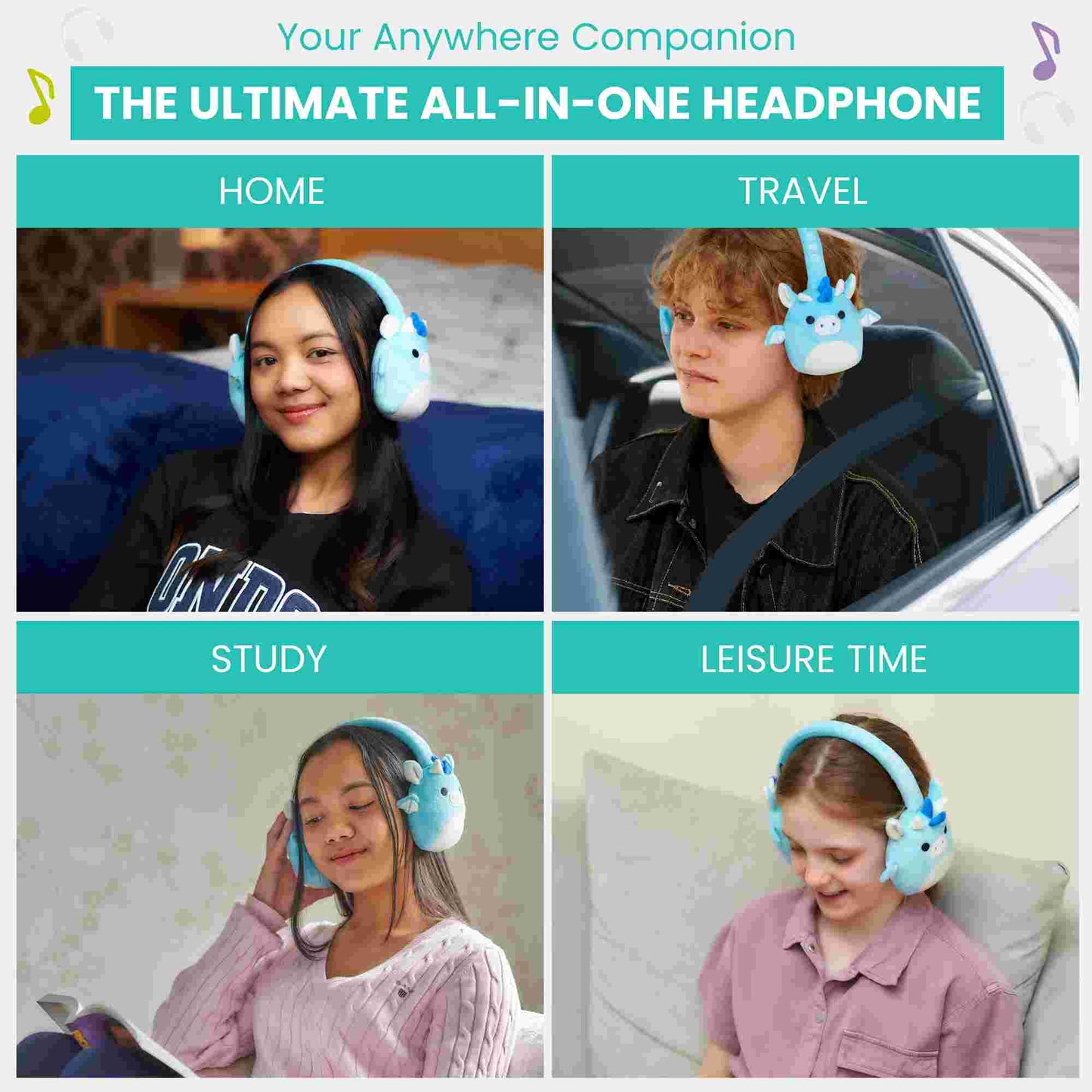 Lazerbuilt | Squishmallows Tatiana Plush Bluetooth Headphones