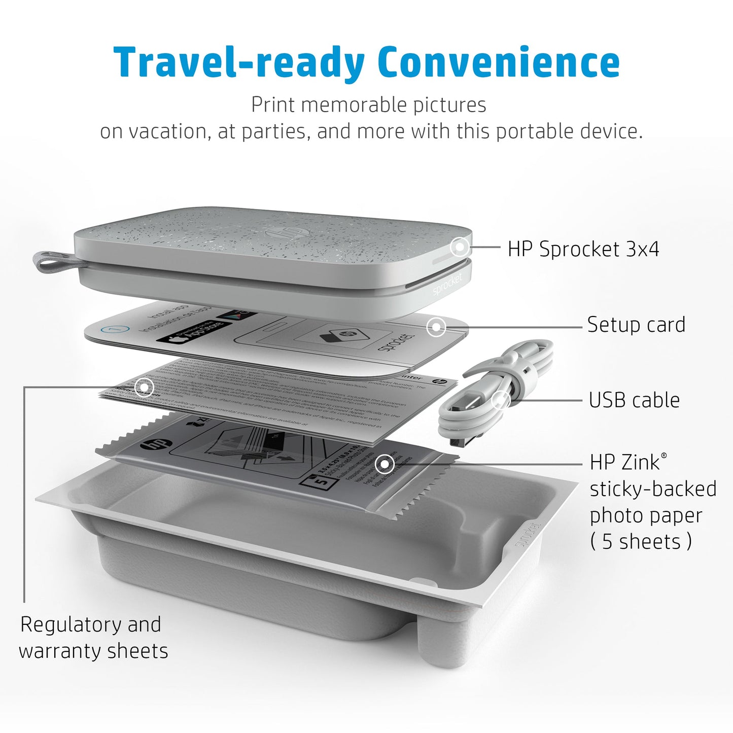 HP | HP Sprocket 3x4 Photo Printer