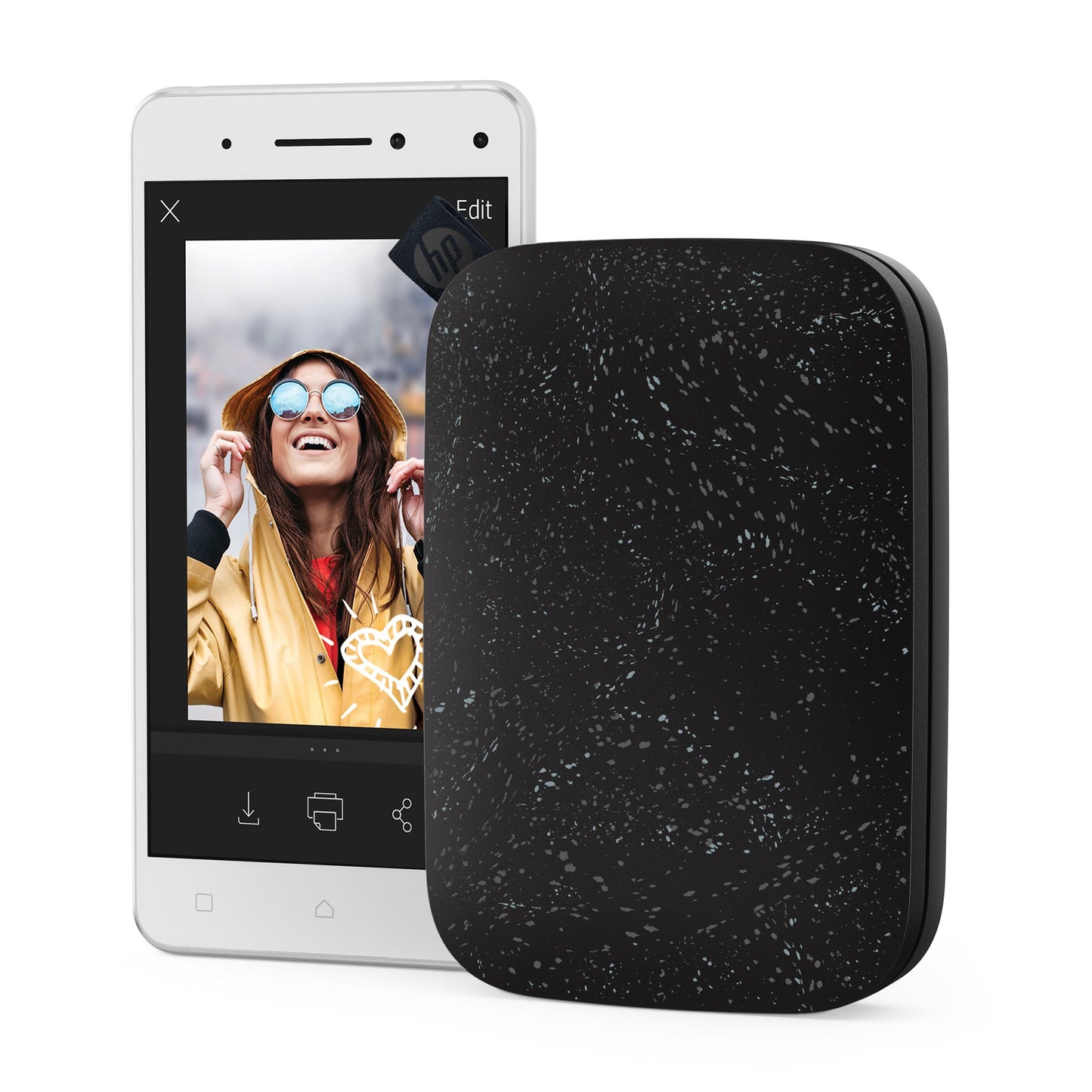 HP | HP Sprocket 2x3 Portable Instant Photo Printer – Black