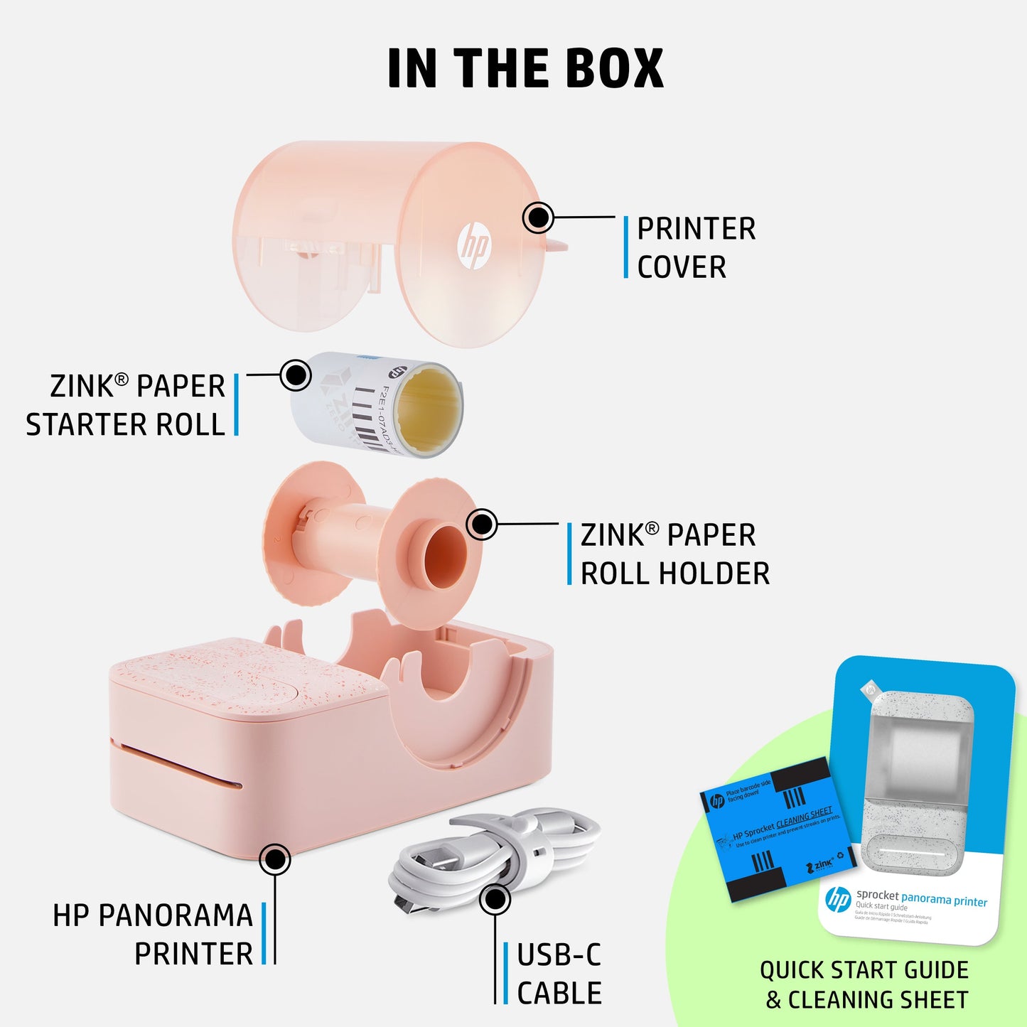HP | HP Sprocket 500 Panorama Printer - Pink