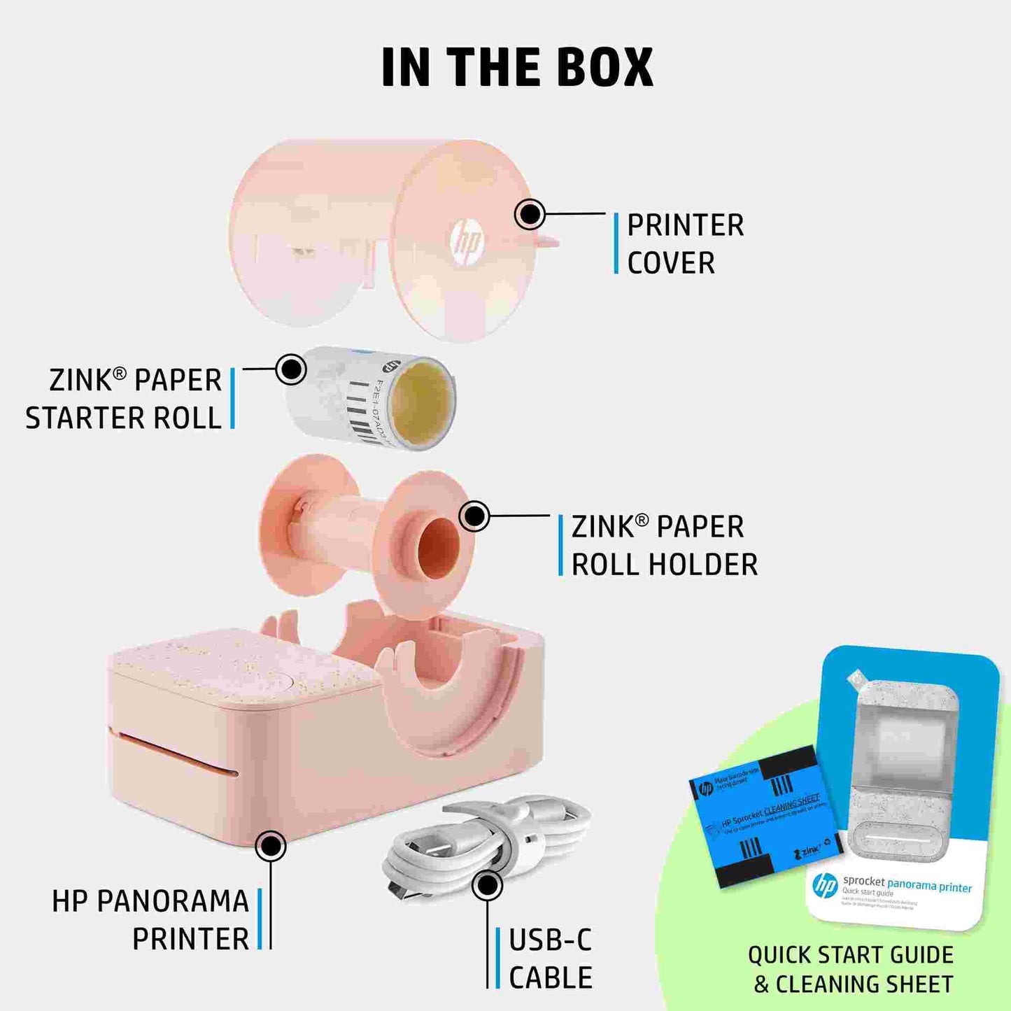 HP | HP Sprocket 500 Panorama Printer - Pink