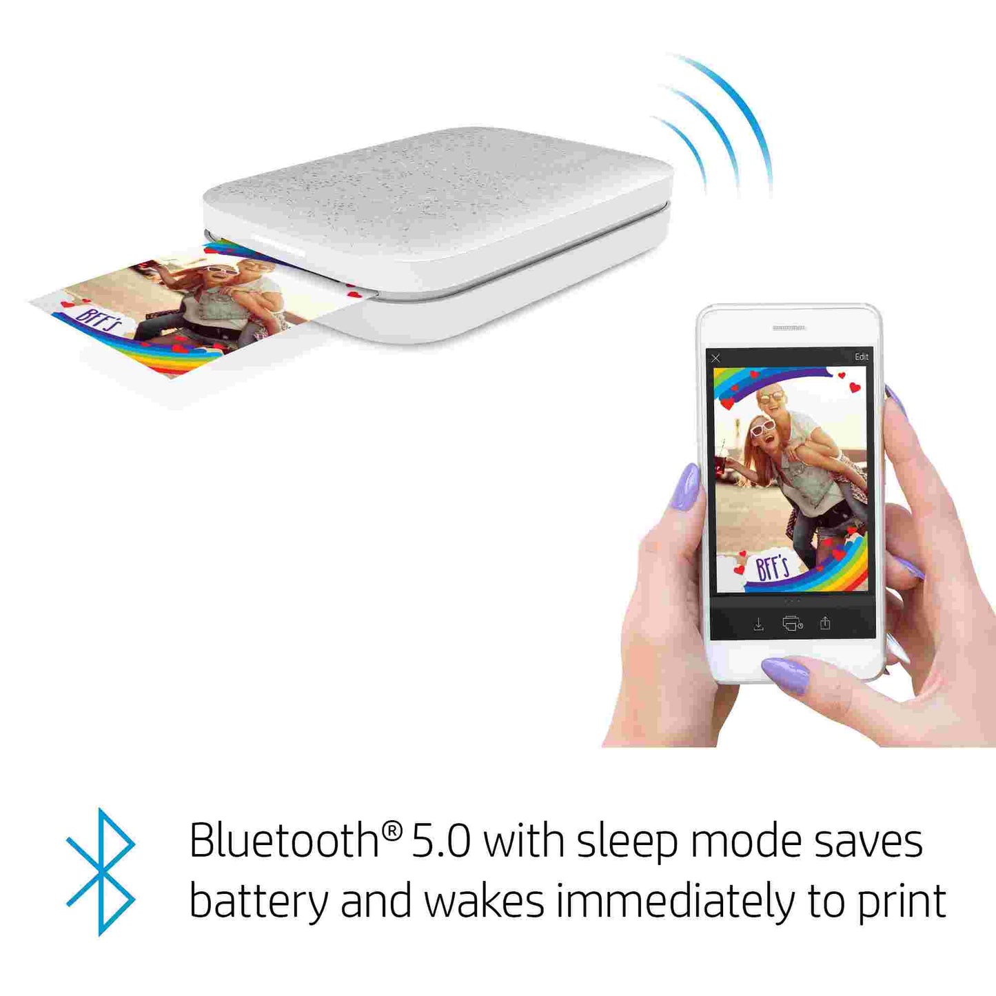HP | HP Sprocket 2x3 Portable Instant Photo Printer - White