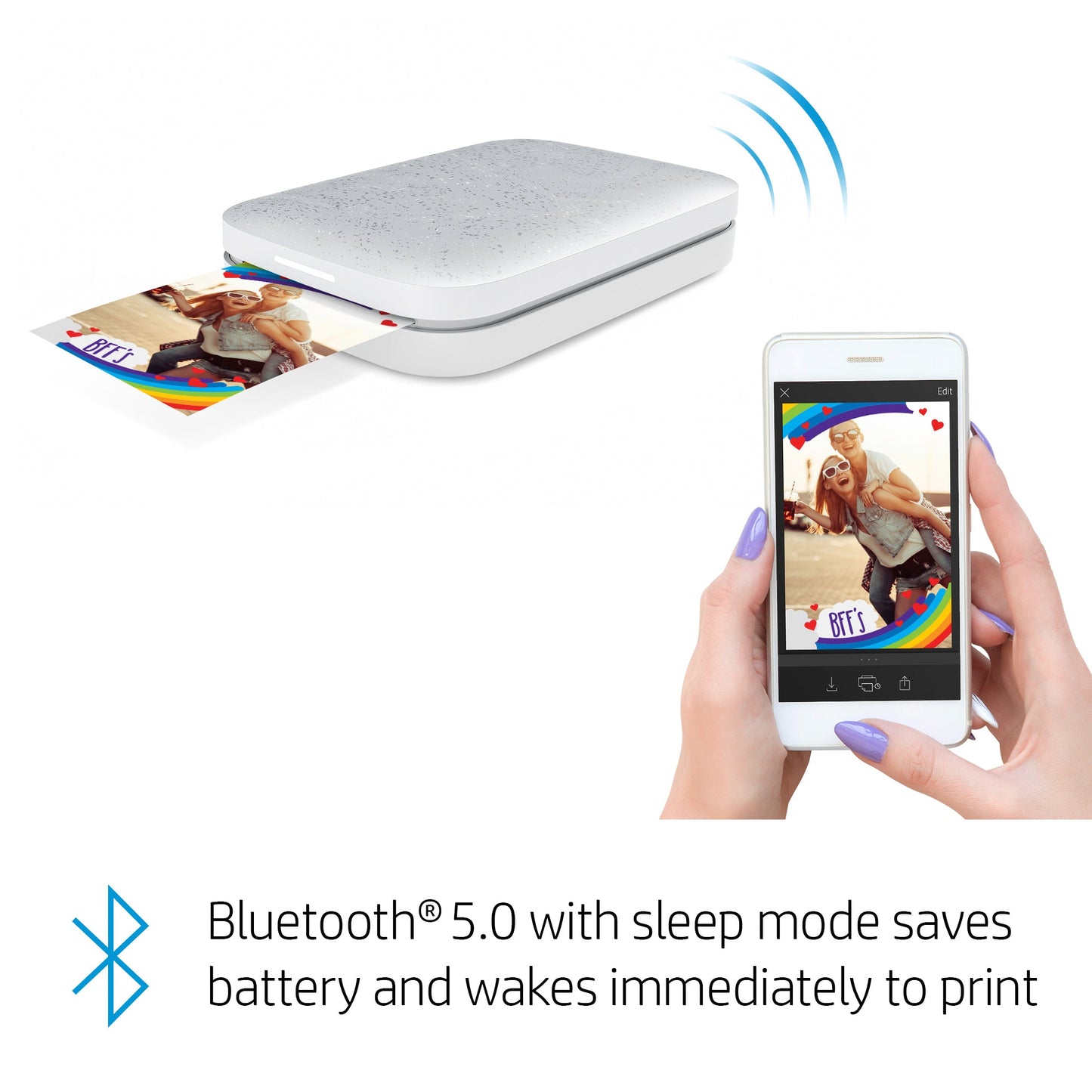 HP | HP Sprocket 2x3 Portable Instant Photo Printer - White