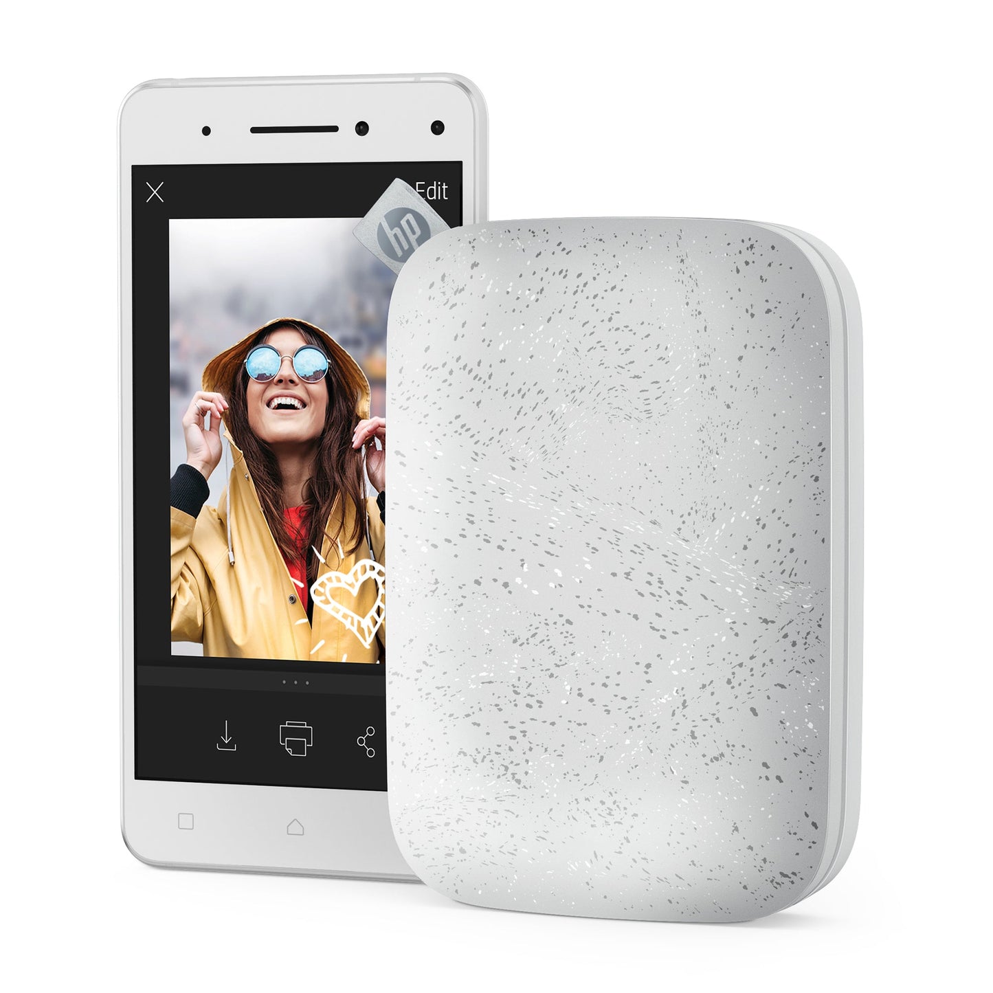 HP | HP Sprocket 2x3 Portable Instant Photo Printer - White