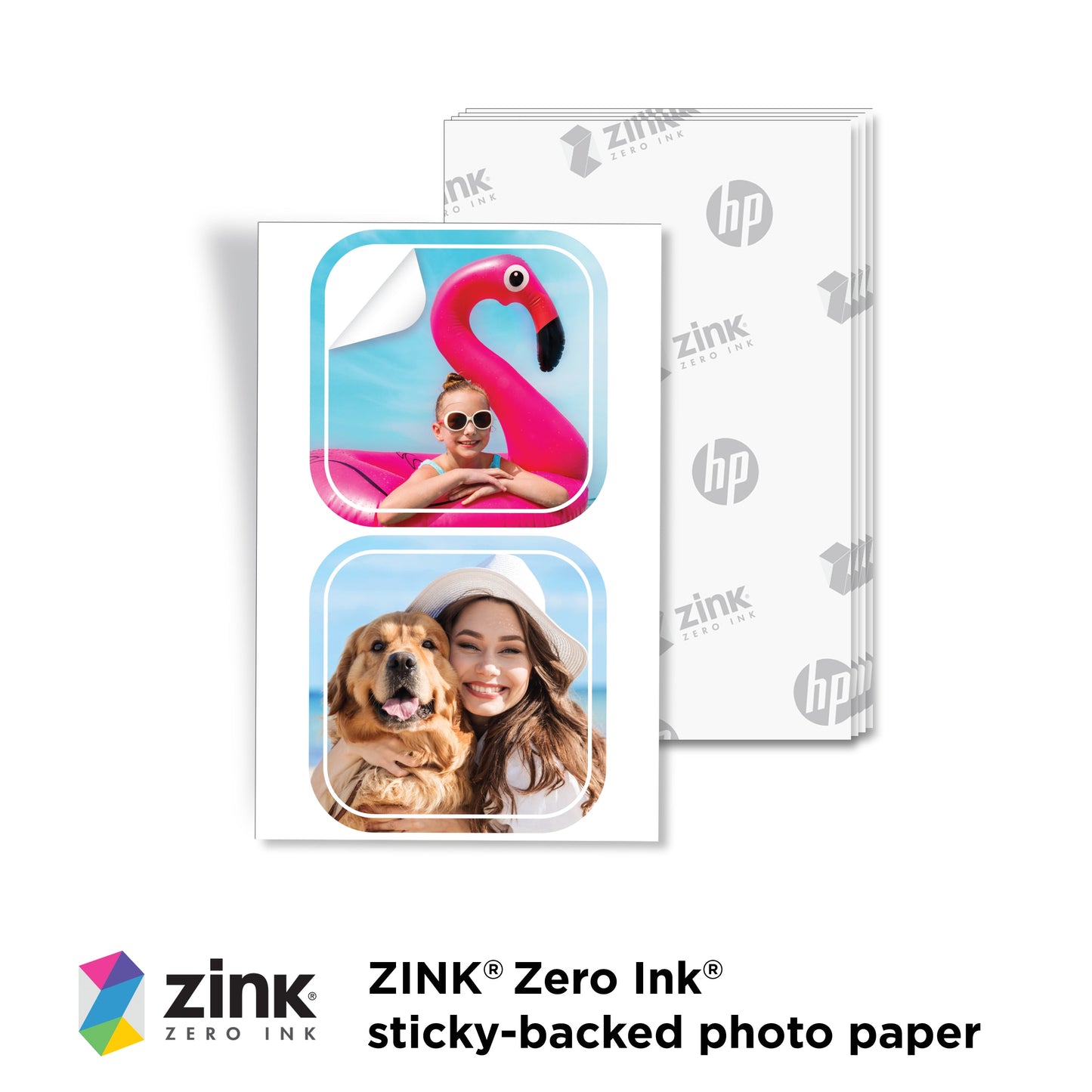 HP | 30 Sheets - HP Sprocket Cut Out Sticker Zink 2x3