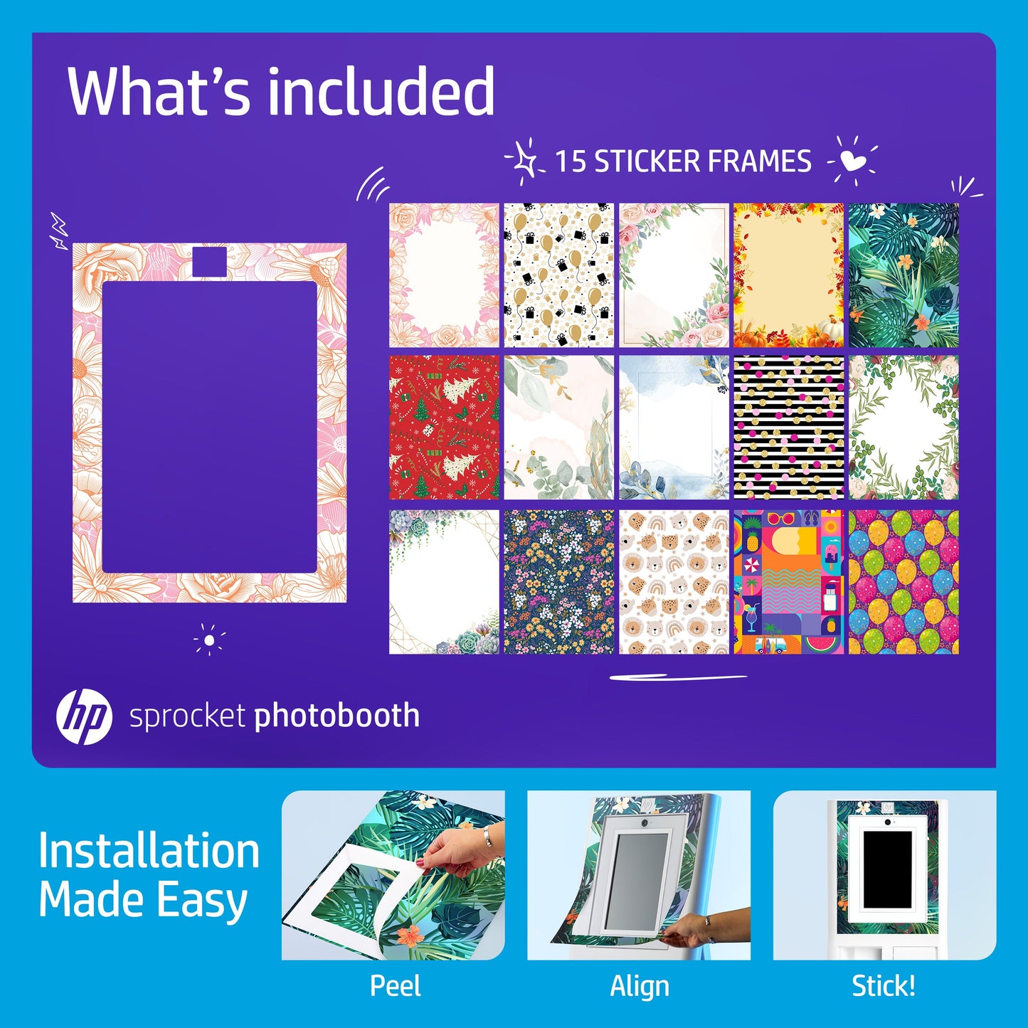 HP | HP Sprocket Photobooth Screen Protector - 15 Pack
