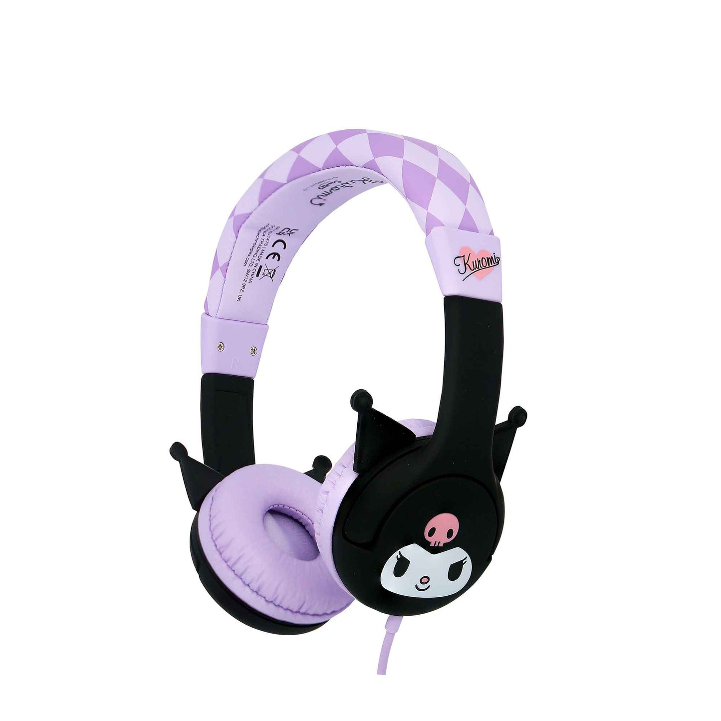 OTL Kuromi Moulded Ears Kids Wired Headphones