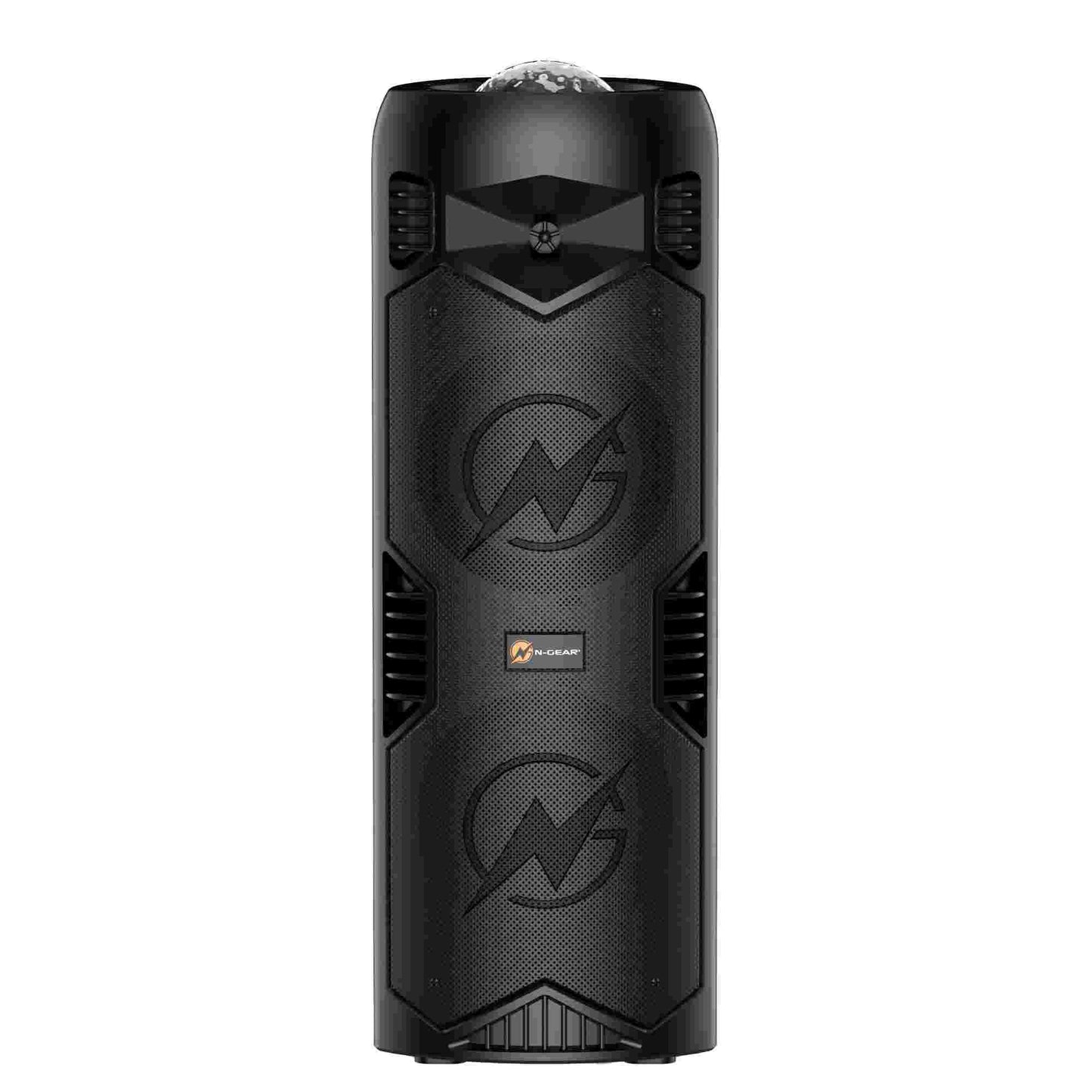 N-Gear | LGP5150 Wireless Bluetooth Party Speaker Karaoke Set 1 Microphone Disco Lighting Stealth Black