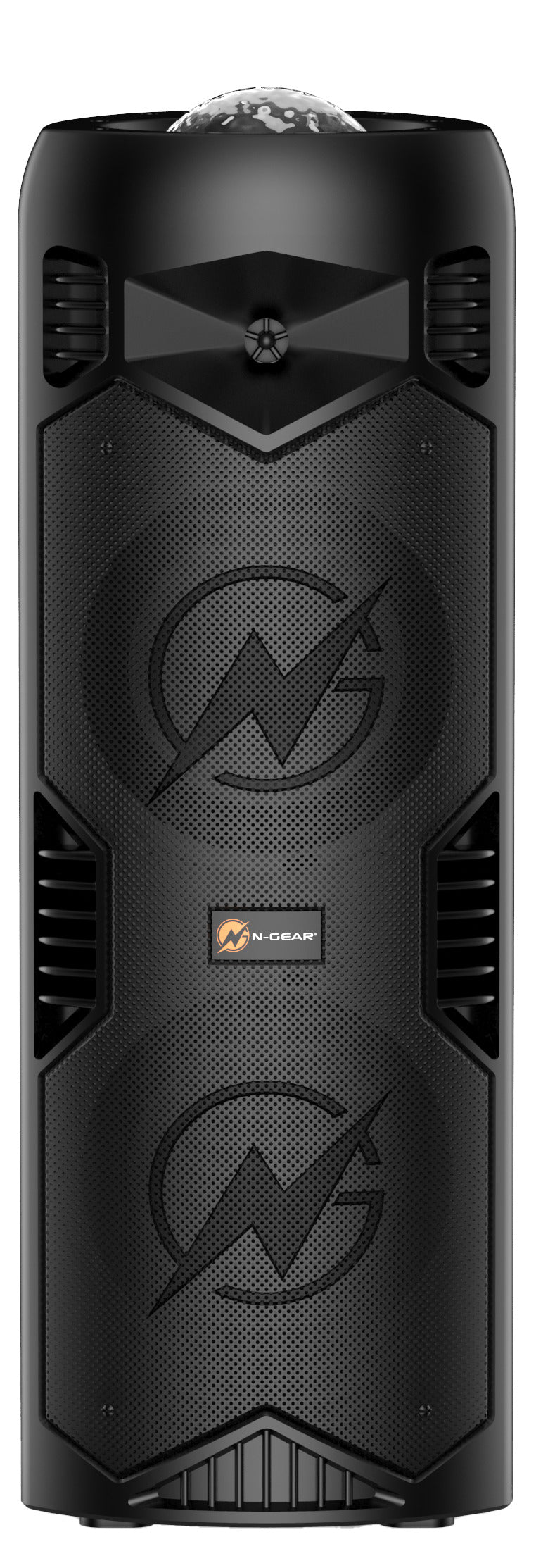 N-Gear | LGP5150 Wireless Bluetooth Party Speaker Karaoke Set 1 Microphone Disco Lighting Stealth Black