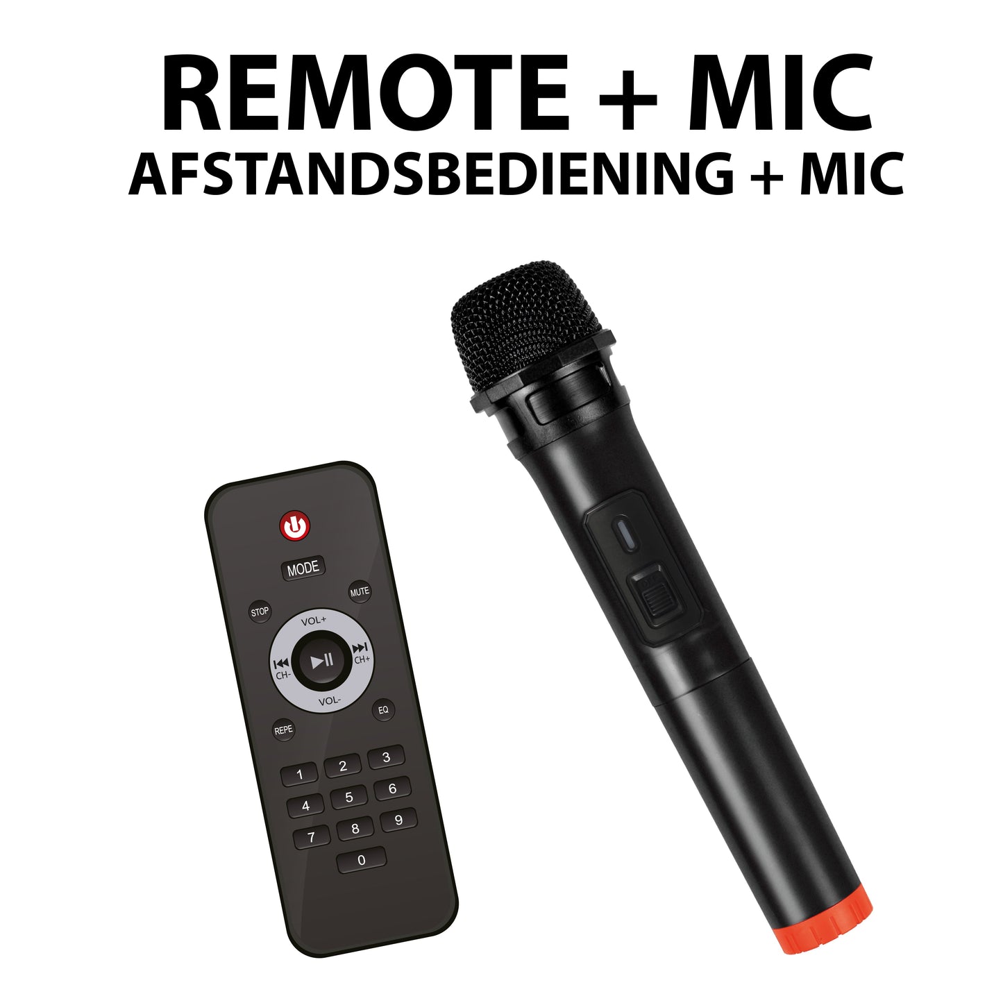 N-Gear | LGP5150 Wireless Bluetooth Party Speaker Karaoke Set 1 Microphone Disco Lighting Stealth Black