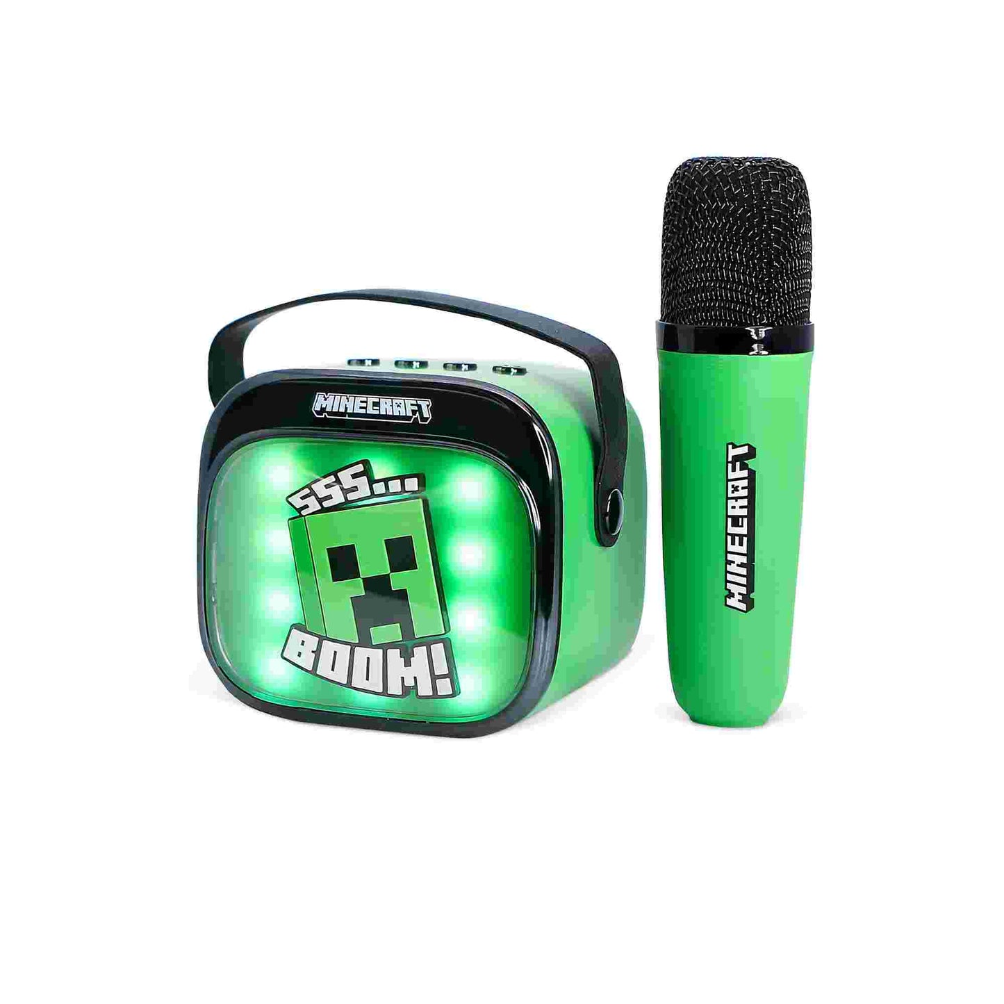 OTL Minecraft Popsing Led Light-Up Wireless Karaoke Speaker & Microphone