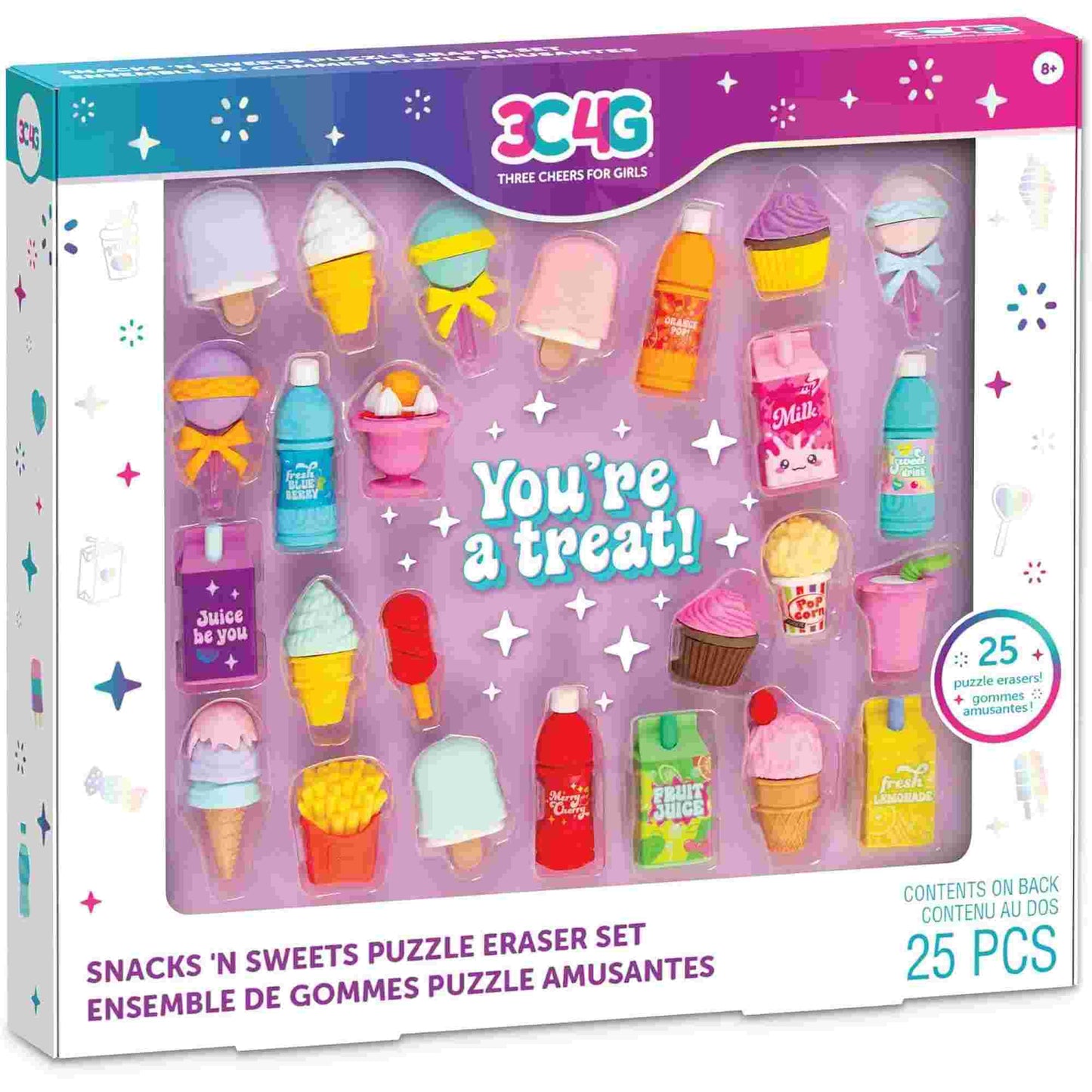 Make it Real | 3C4G Snacks 'N Sweets Puzzle Eraser Set
