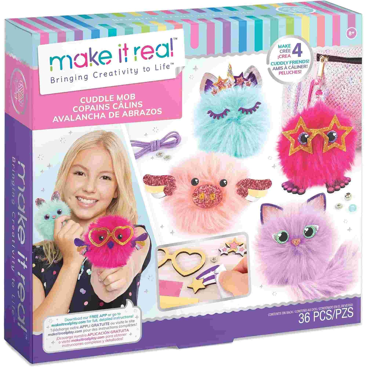 Make it Real | Cuddle Mob Plush Toys Character Making Craft Set
