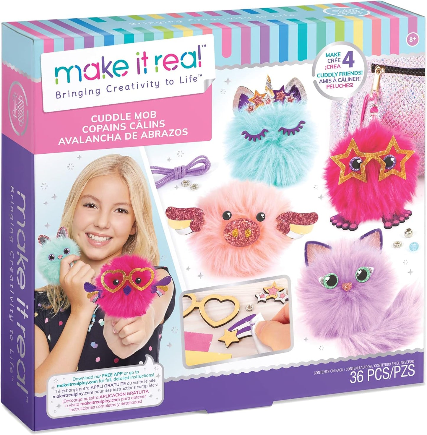 Make it Real | Cuddle Mob Plush Toys Character Making Craft Set