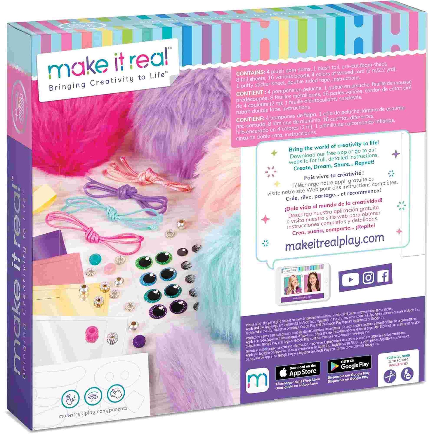 Make it Real | Cuddle Mob Plush Toys Character Making Craft Set