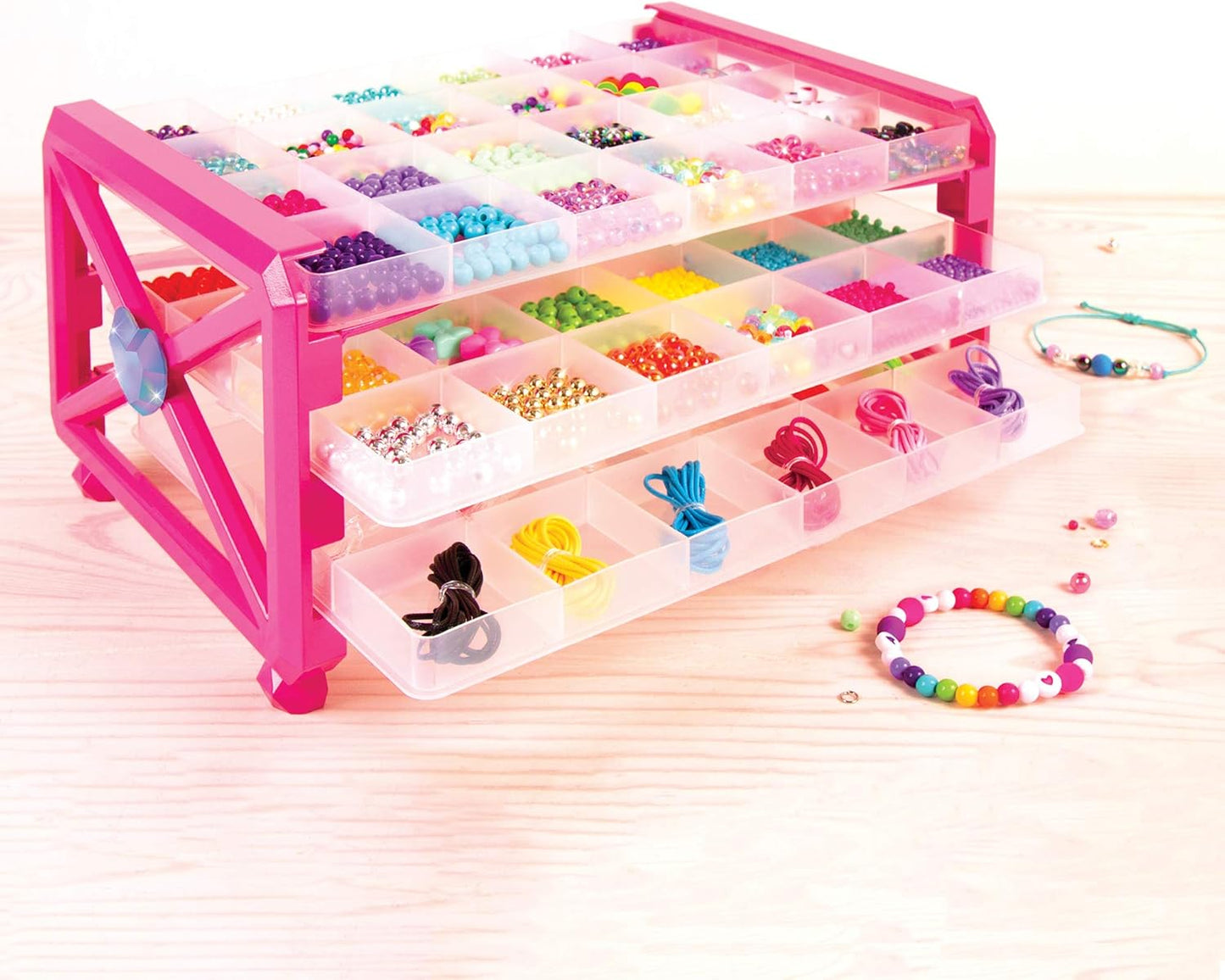 Make it Real | Ultimate Bead Studio Jewellery Making Set with Beads, Charms and Storage Box
