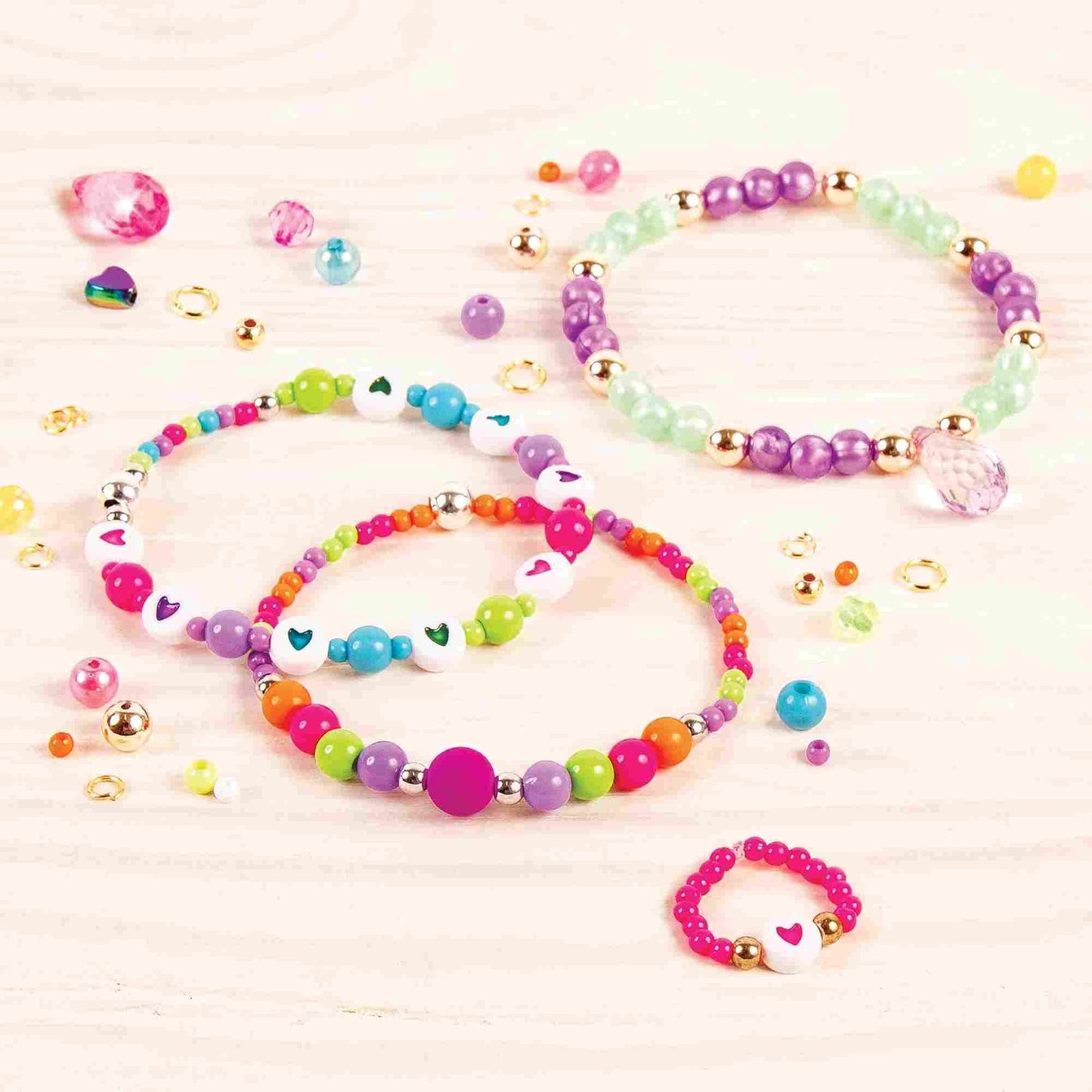 Make it Real | Ultimate Bead Studio Jewellery Making Set with Beads, Charms and Storage Box