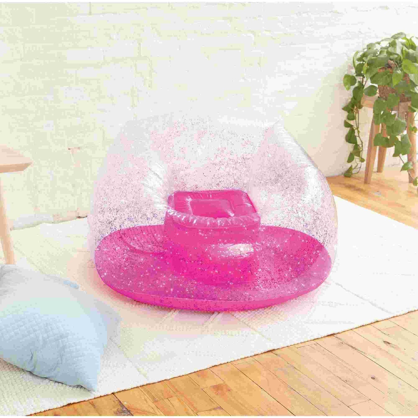 Make it Real | Inflatable Sparkle Chair Pink