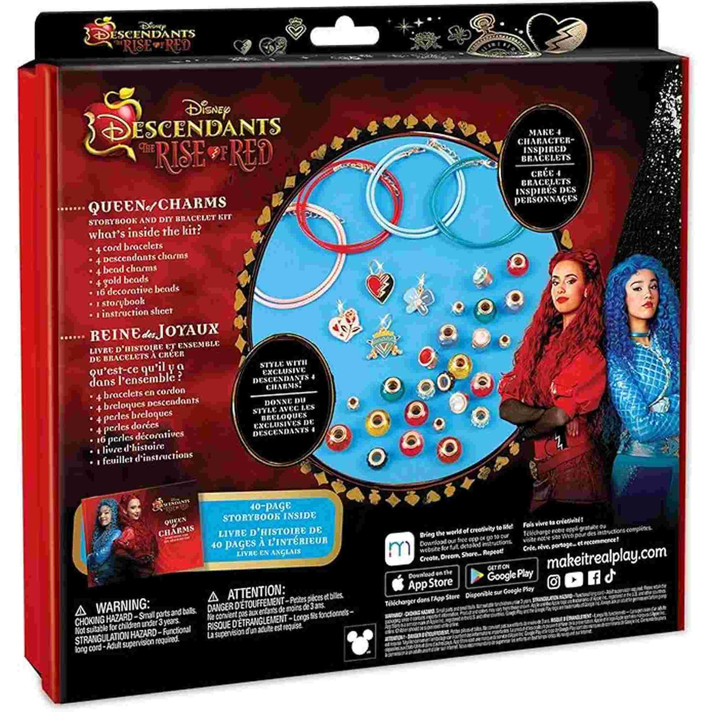 Make it Real | Disney Descendants 4 Rise of Red Queen of Charms DIY Bracelet Craft Set