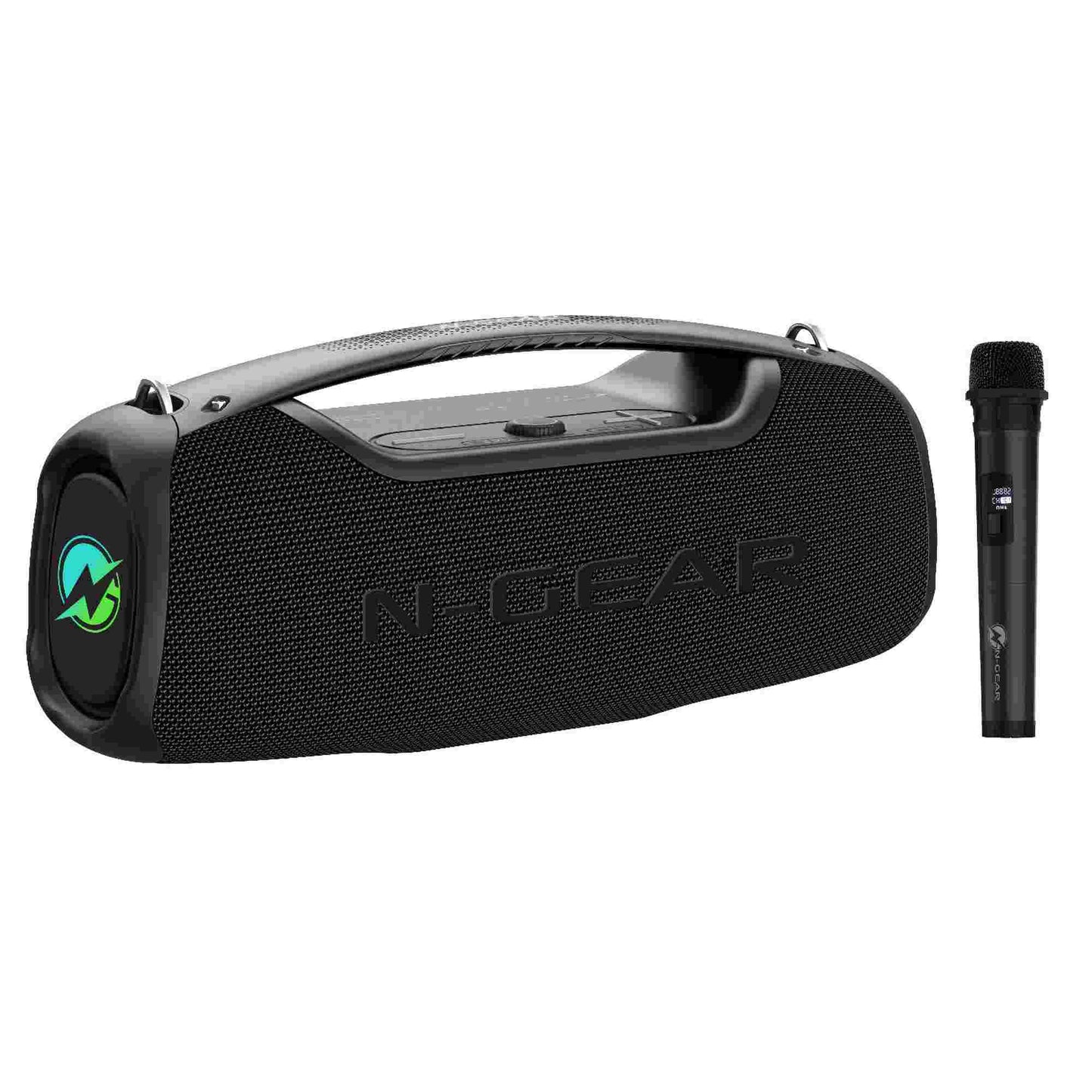 N-Gear | NRG500 Bluetooth Speaker Partybox with Lighting & Microphone IPX5 Waterproof Black