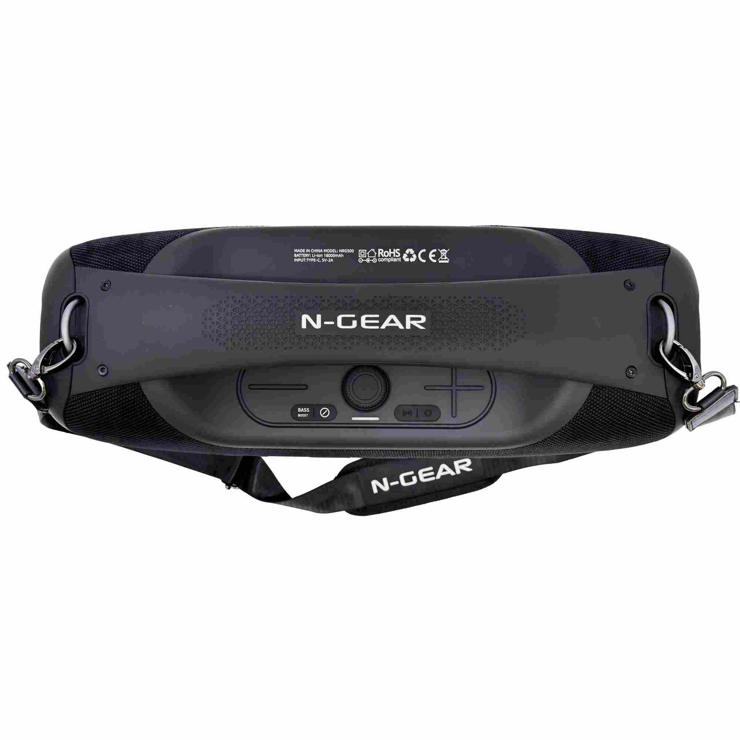 N-Gear | NRG500 Bluetooth Speaker Partybox with Lighting & Microphone IPX5 Waterproof Black