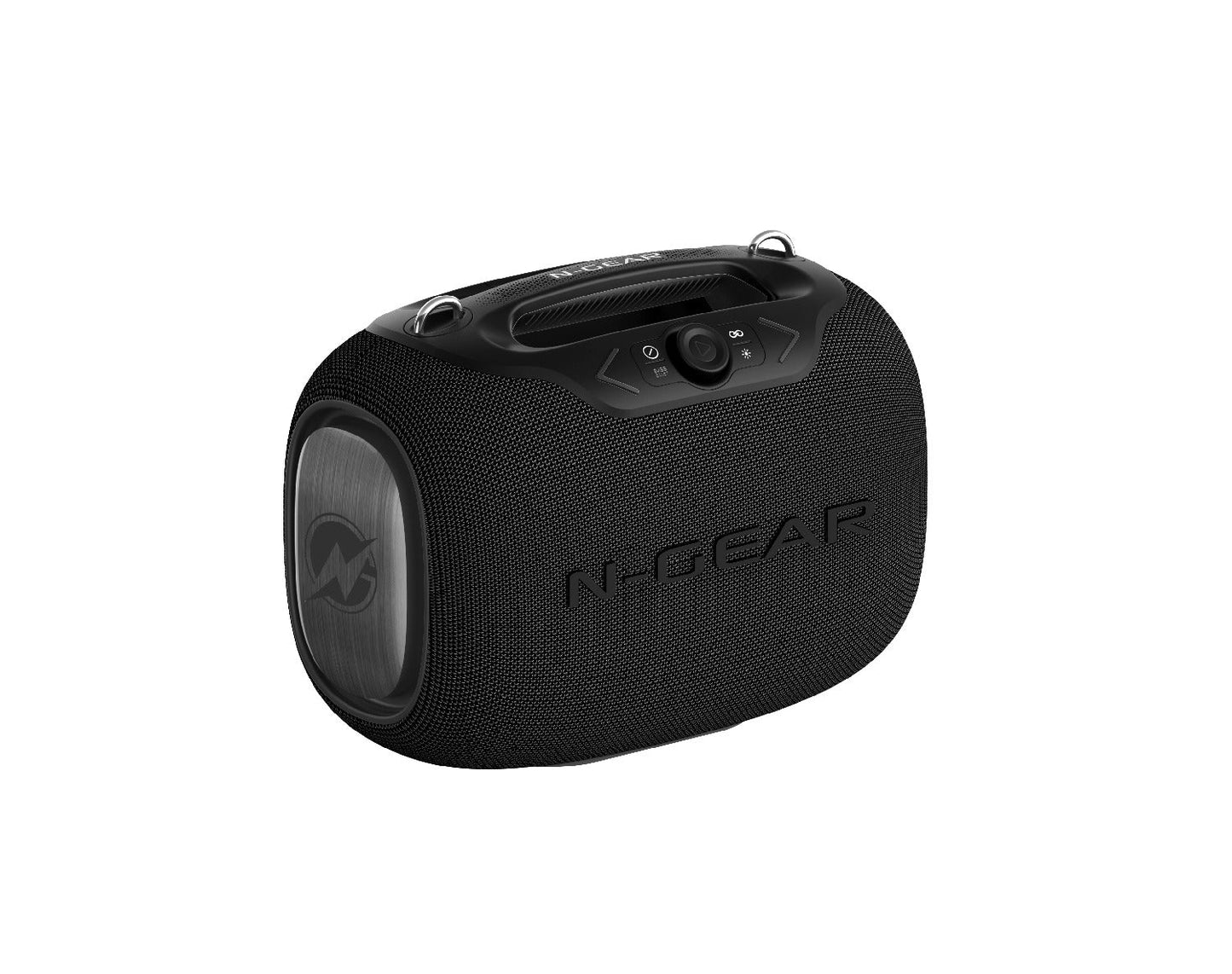 N-Gear | NRG600 Bluetooth Speaker Partybox with Lighting & 2 Microphones IPX5 Waterproof Black