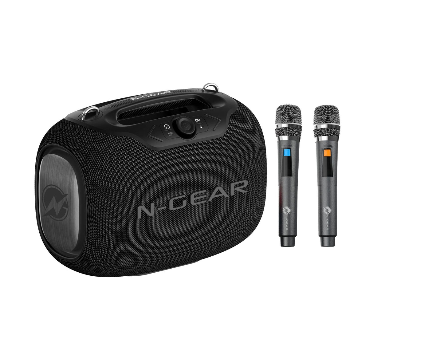 N-Gear | NRG600 Bluetooth Speaker Partybox with Lighting & 2 Microphones IPX5 Waterproof Black