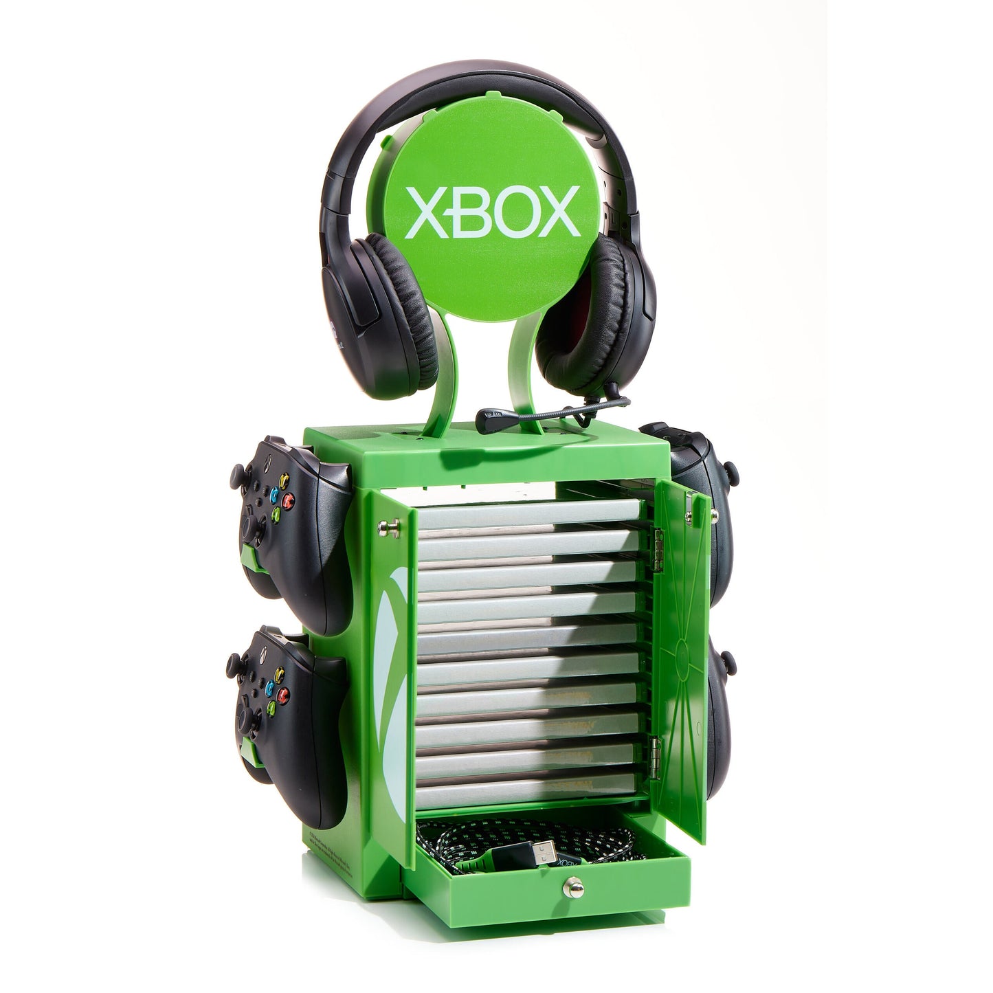 Rubber Road | Xbox Game Disc Locker and Stand for Controllers & Headphones