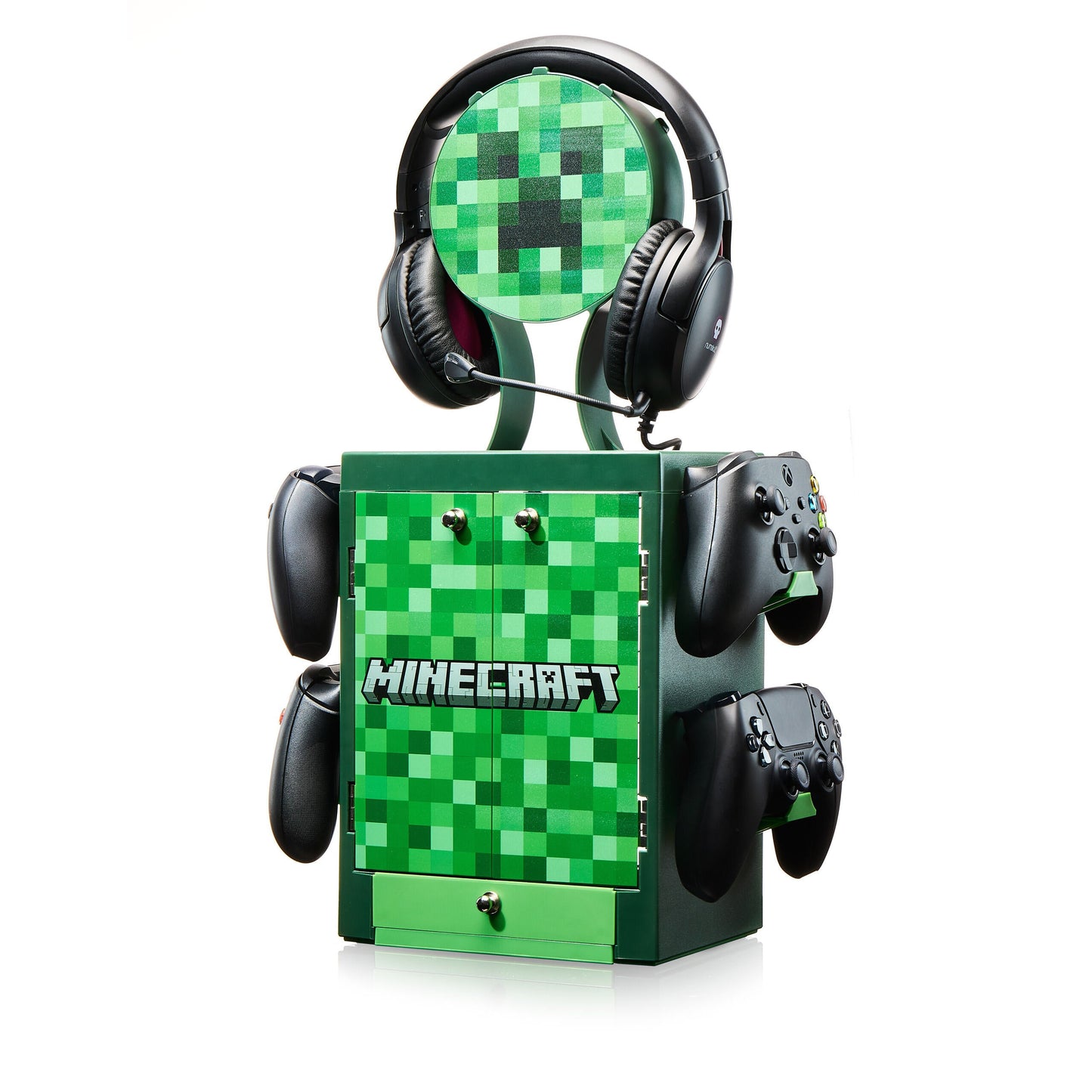Rubber Road | Minecraft Creeper Game Disc Locker and Stand for Controllers & Headphones